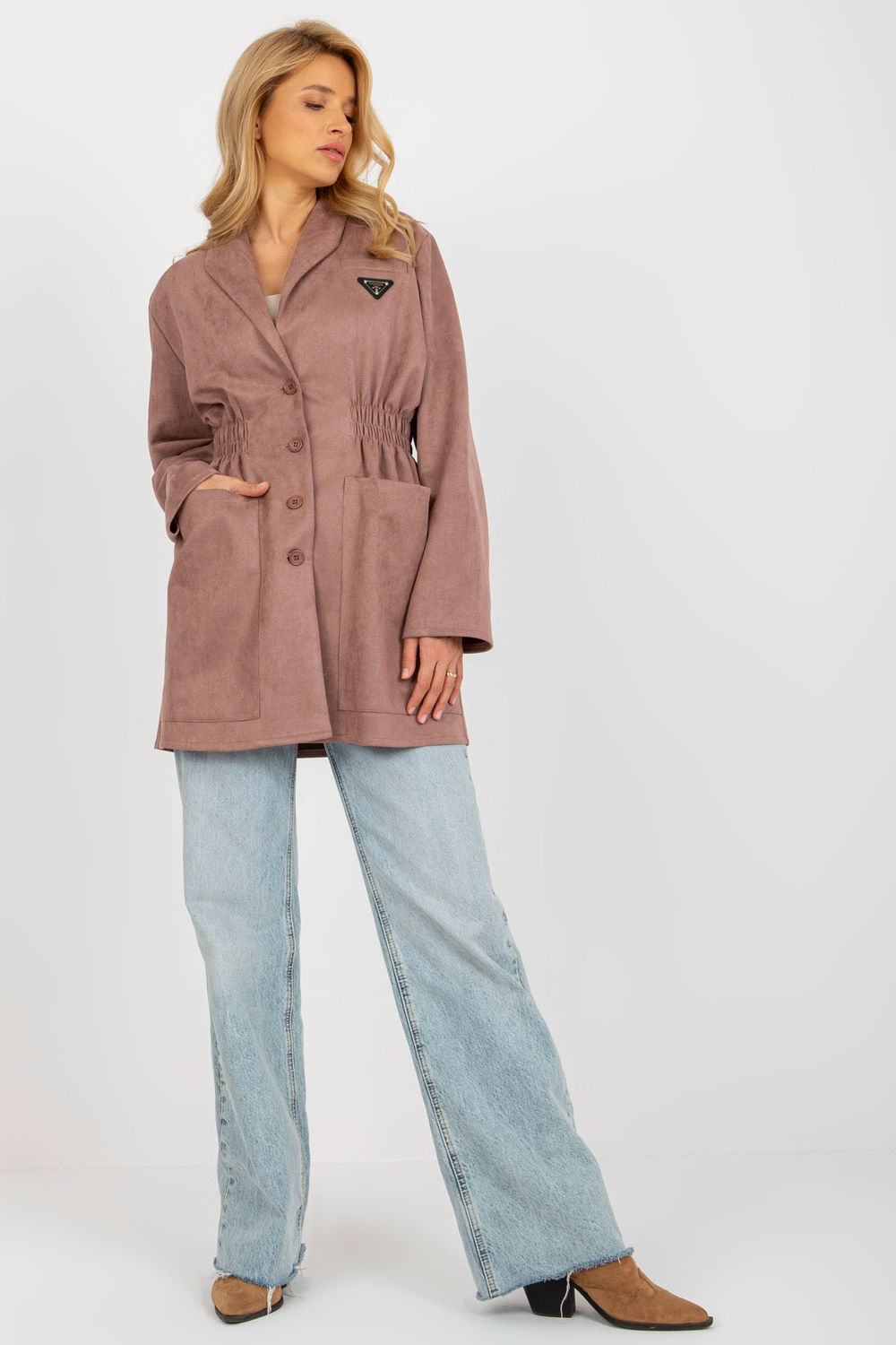 Płaszcz Damski Model LK-PL-509128.19 Dark Pink - Lakerta175778 - Różowy
