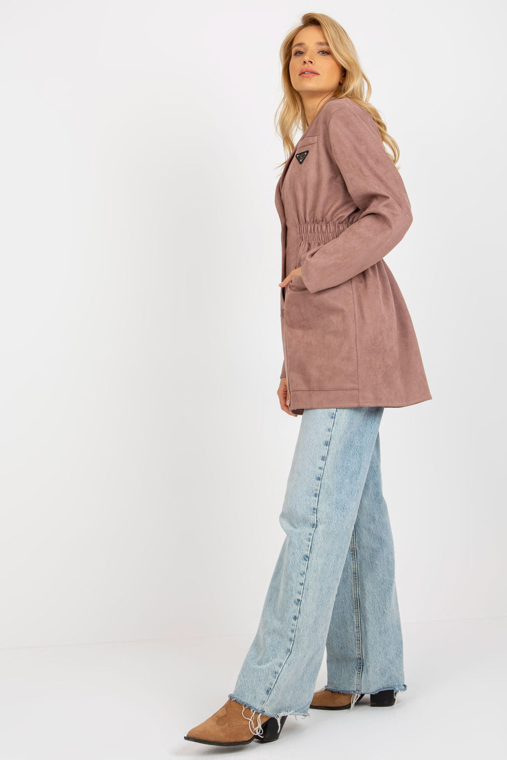 Płaszcz Damski Model LK-PL-509128.19 Dark Pink - Lakerta175778 - Różowy - obrazek 2