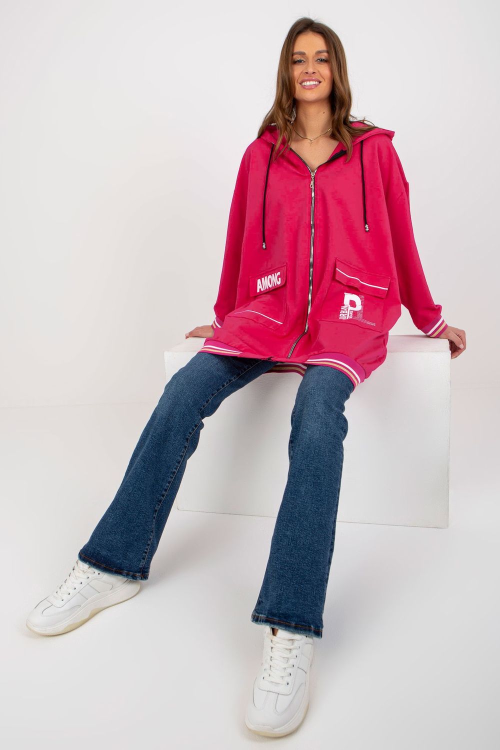 Bluza Damska Model RV-BL-8149.91P Fuksja - Relevance176362 - Różowy - obrazek 4