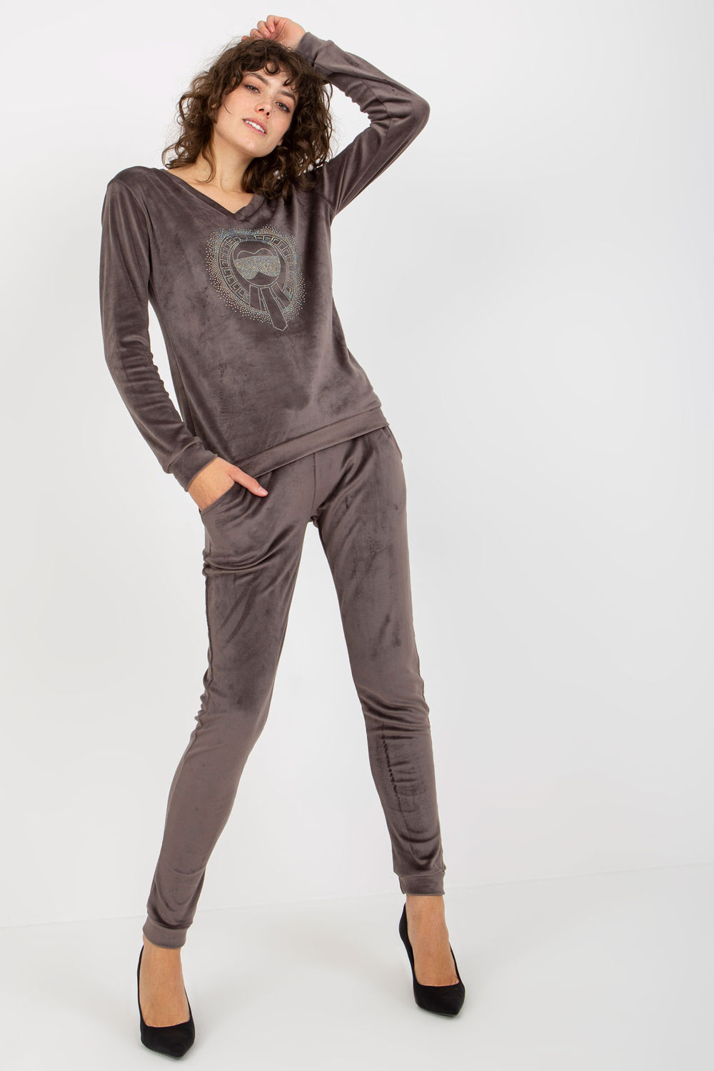 Spodnie Komplet Model RV-KMPL-8442.23P Dark Grey - Relevance176465 - Szary - obrazek 2
