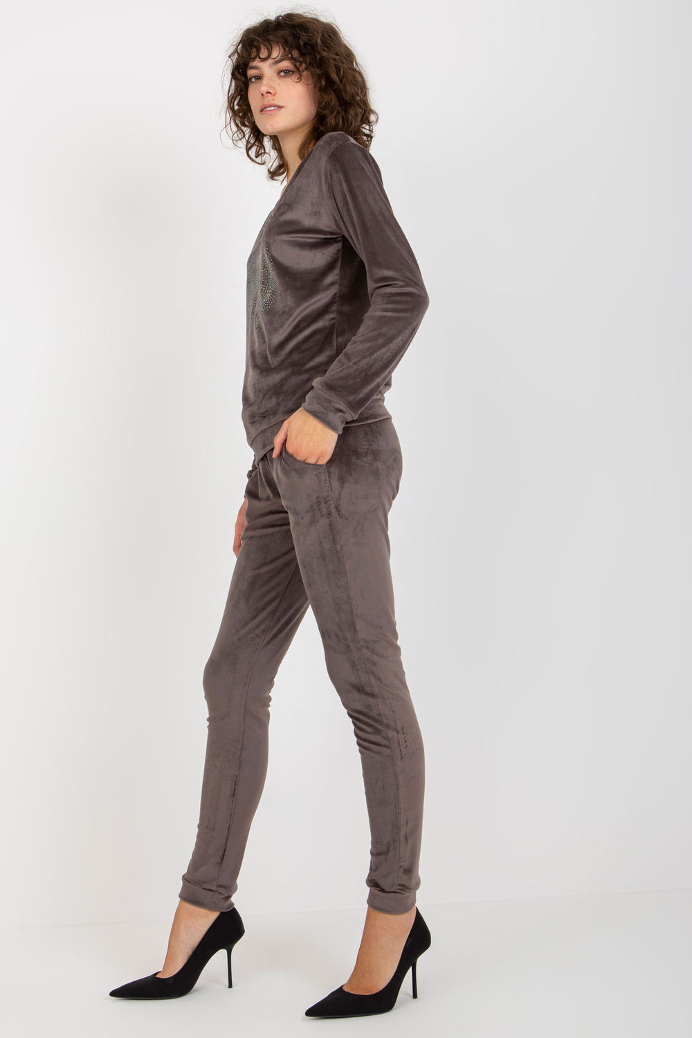 Spodnie Komplet Model RV-KMPL-8442.23P Dark Grey - Relevance176465 - Szary - obrazek 3