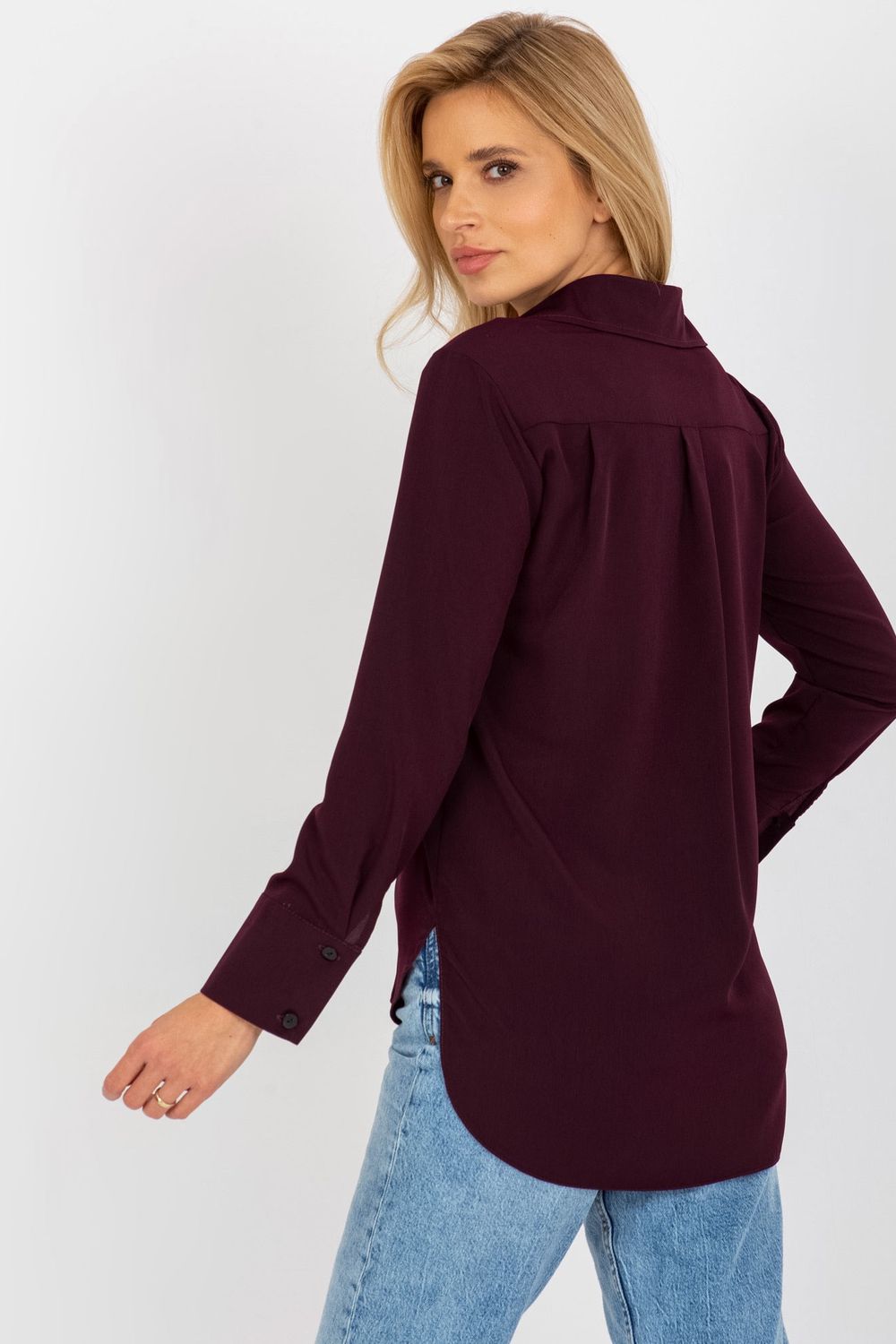 Koszula Damska Model LK-KS-508148.12P Dark Violet - Lakerta176753 - Fioletowy - obrazek 3