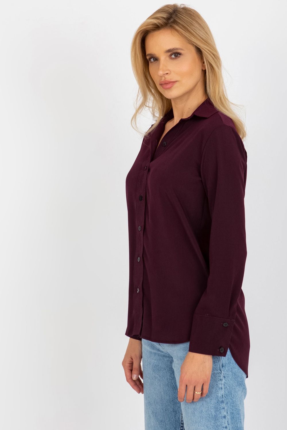 Koszula Damska Model LK-KS-508148.12P Dark Violet - Lakerta176753 - Fioletowy - obrazek 4