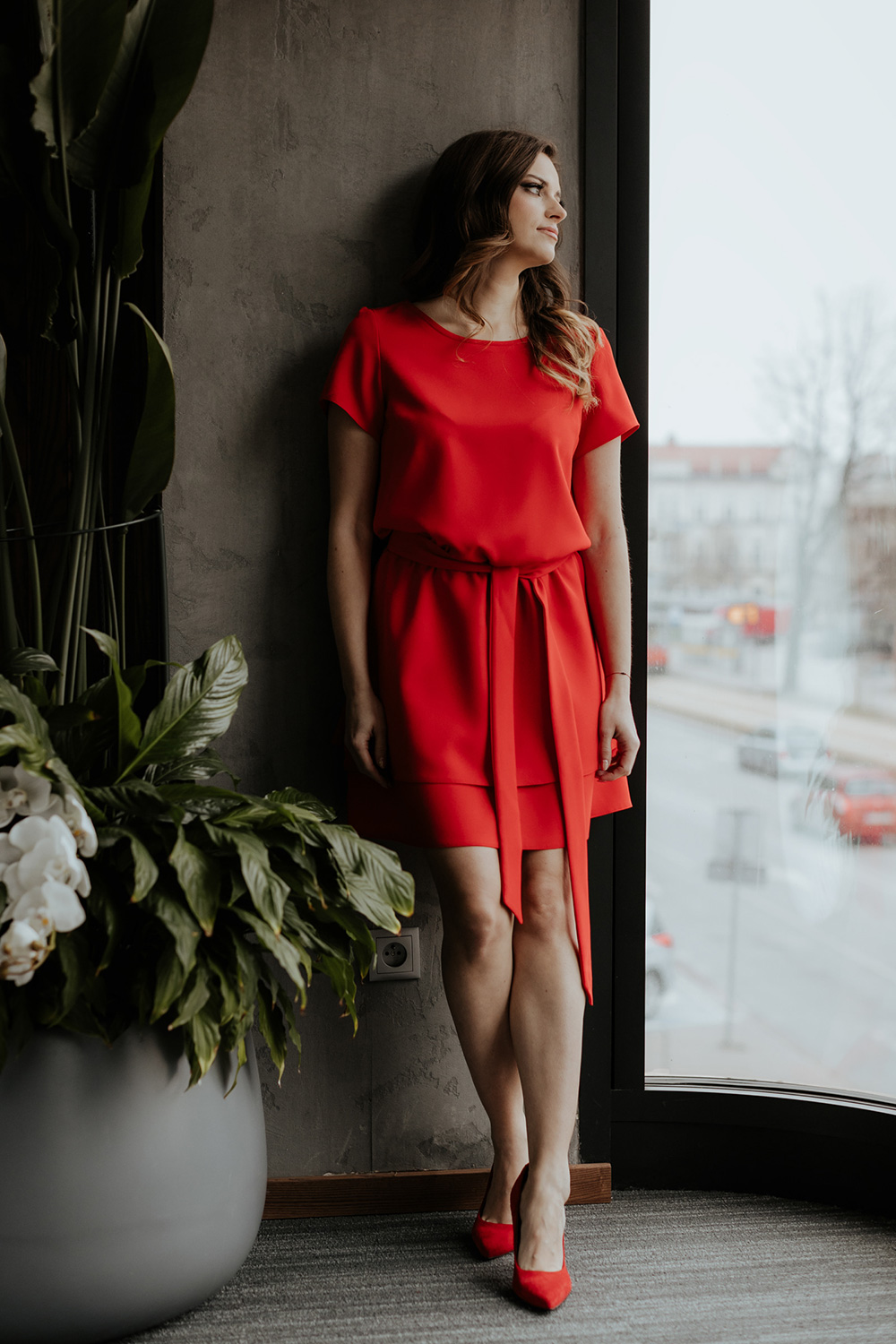 Sukienka Model T374/5 Malina - Tessita176704 - Czerwony - obrazek 2