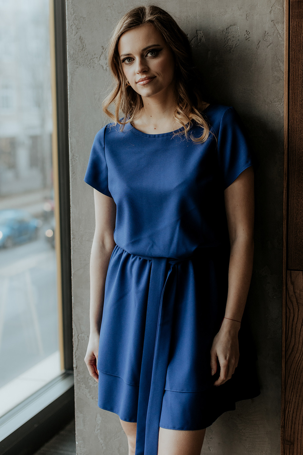 Sukienka Model T374/4 Navy - Tessita176705 - Granatowy