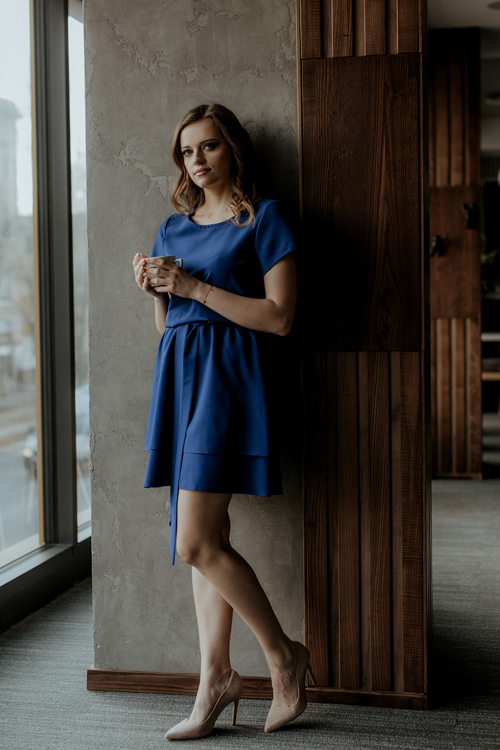 Sukienka Model T374/4 Navy - Tessita176705 - Granatowy - obrazek 2