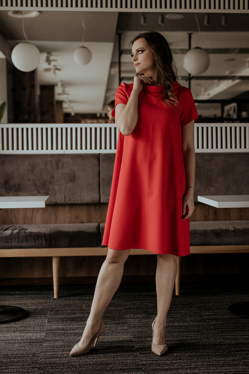 Sukienka Model T373/5 Malina - Tessita176709 - Czerwony - obrazek 2