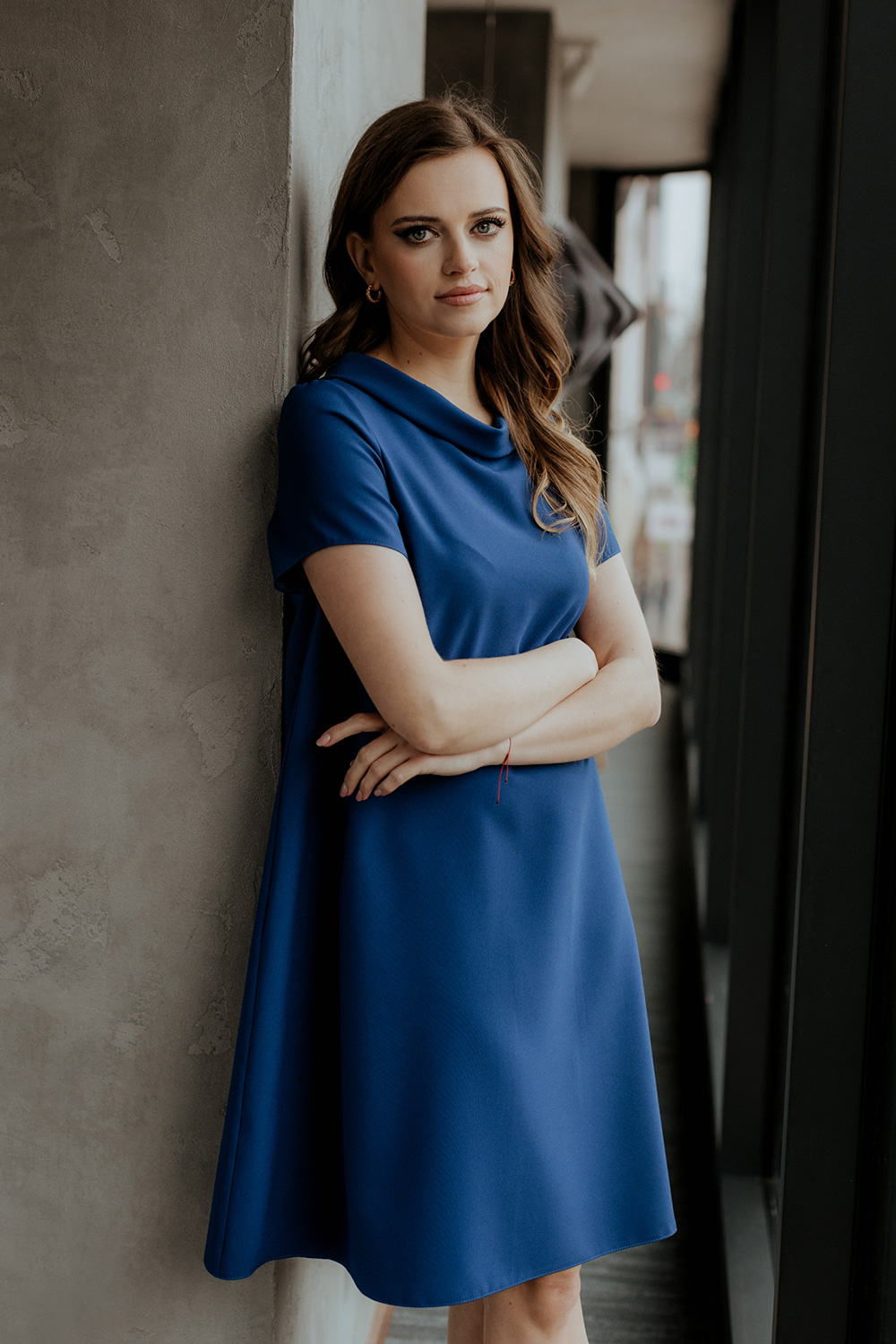Sukienka Model T373/4 Navy - Tessita176710 - Granatowy