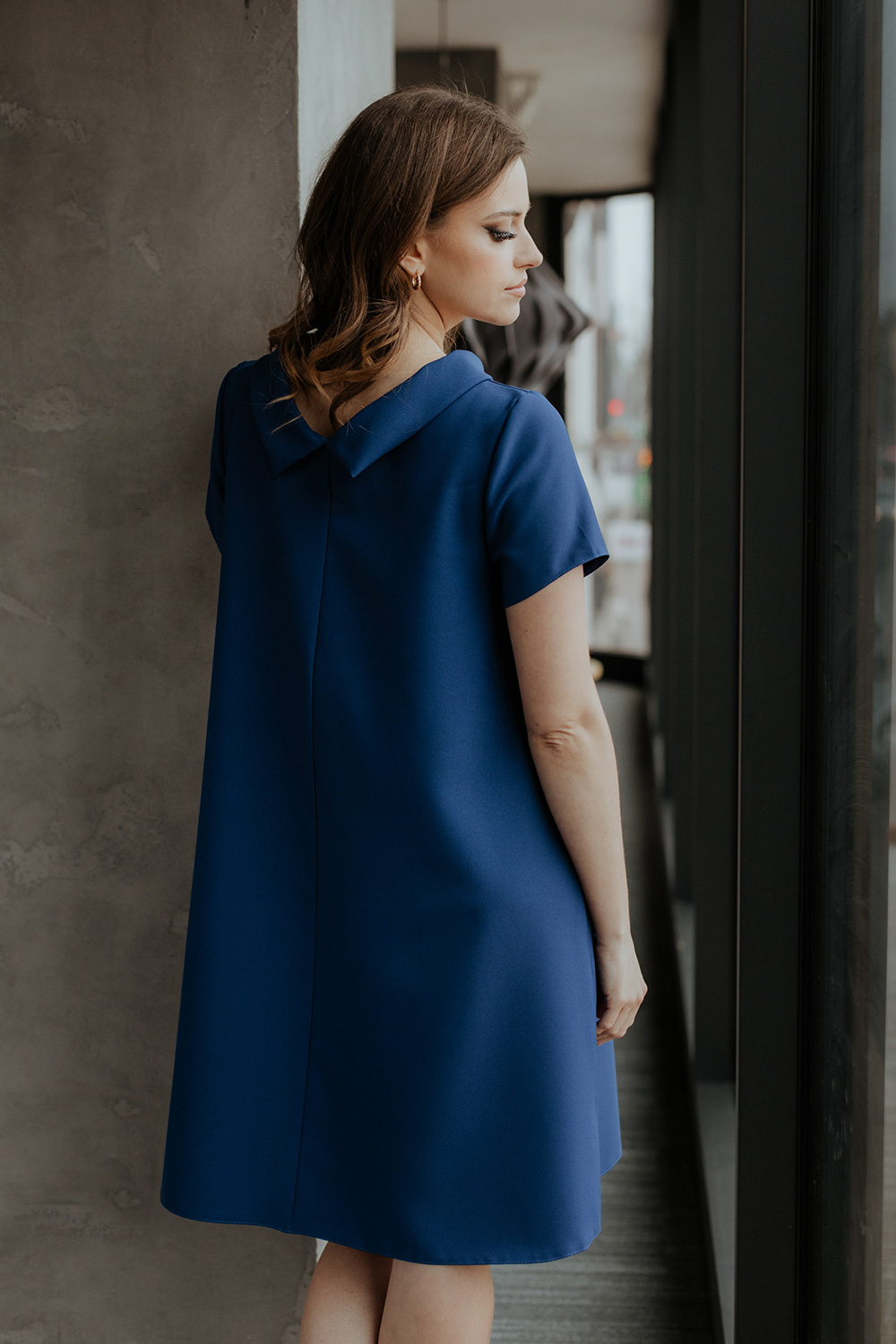 Sukienka Model T373/4 Navy - Tessita176710 - Granatowy - obrazek 3
