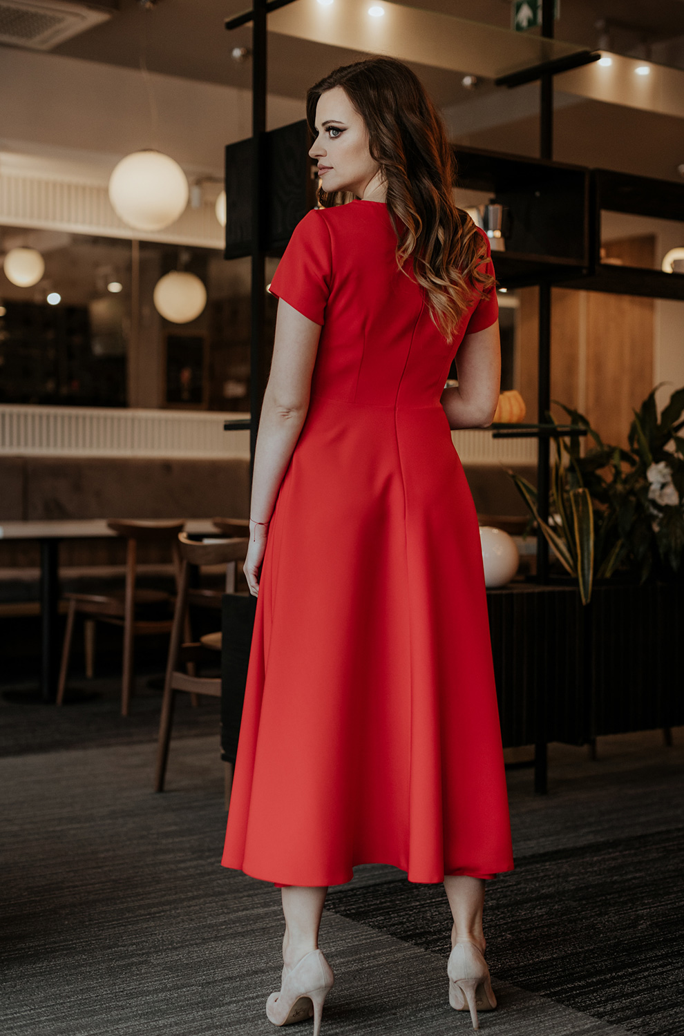 Sukienka Model T372/5 Malina - Tessita176714 - Czerwony - obrazek 3