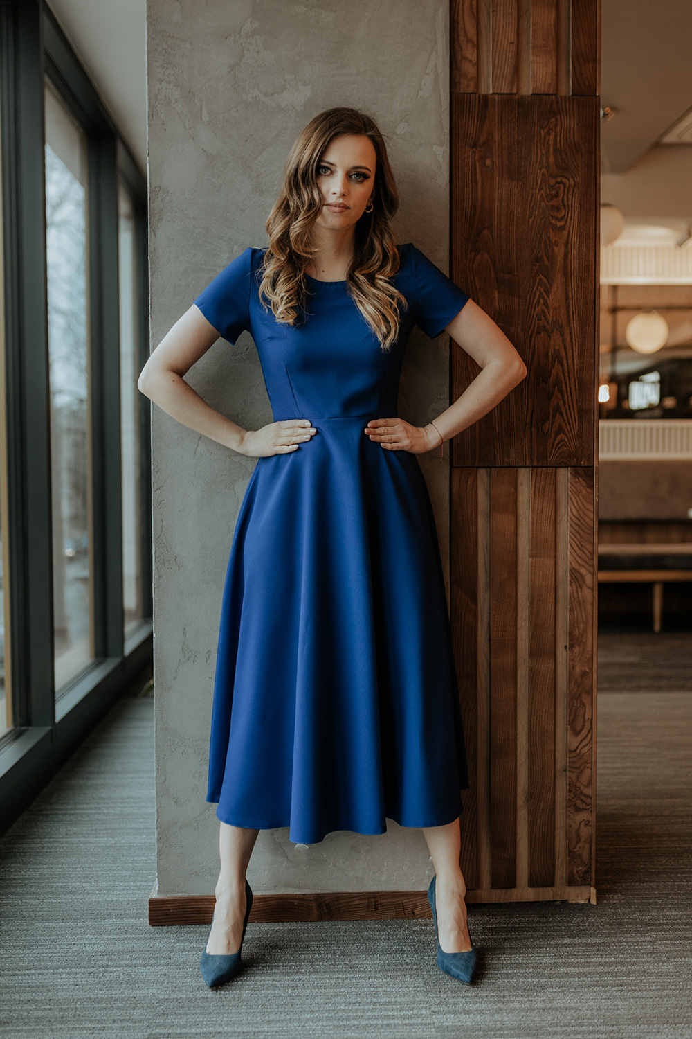 Sukienka Model T372/4 Navy - Tessita176715 - Granatowy