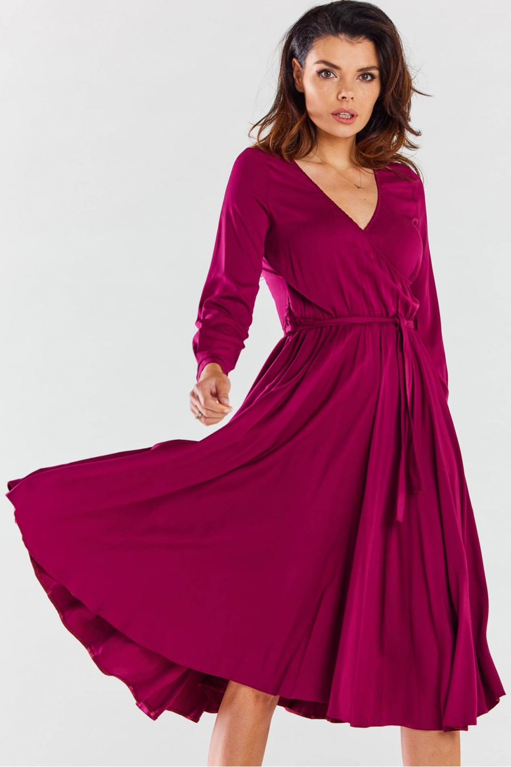 Sukienka Model A471 Claret - awama176847 - Czerwony