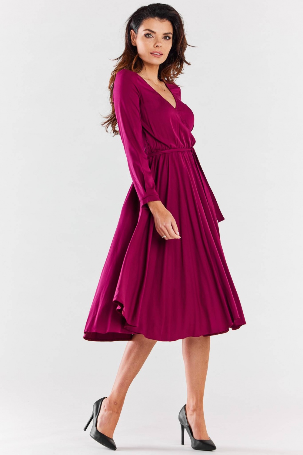 Sukienka Model A471 Claret - awama176847 - Czerwony - obrazek 2
