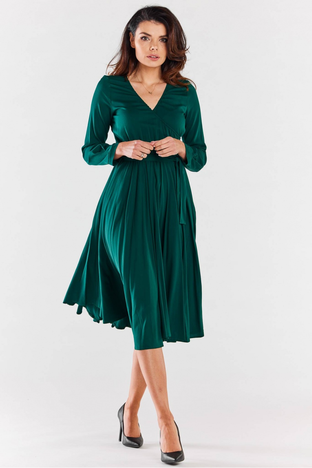 Sukienka Model A471 Bottle Green - awama176849 - Zielony