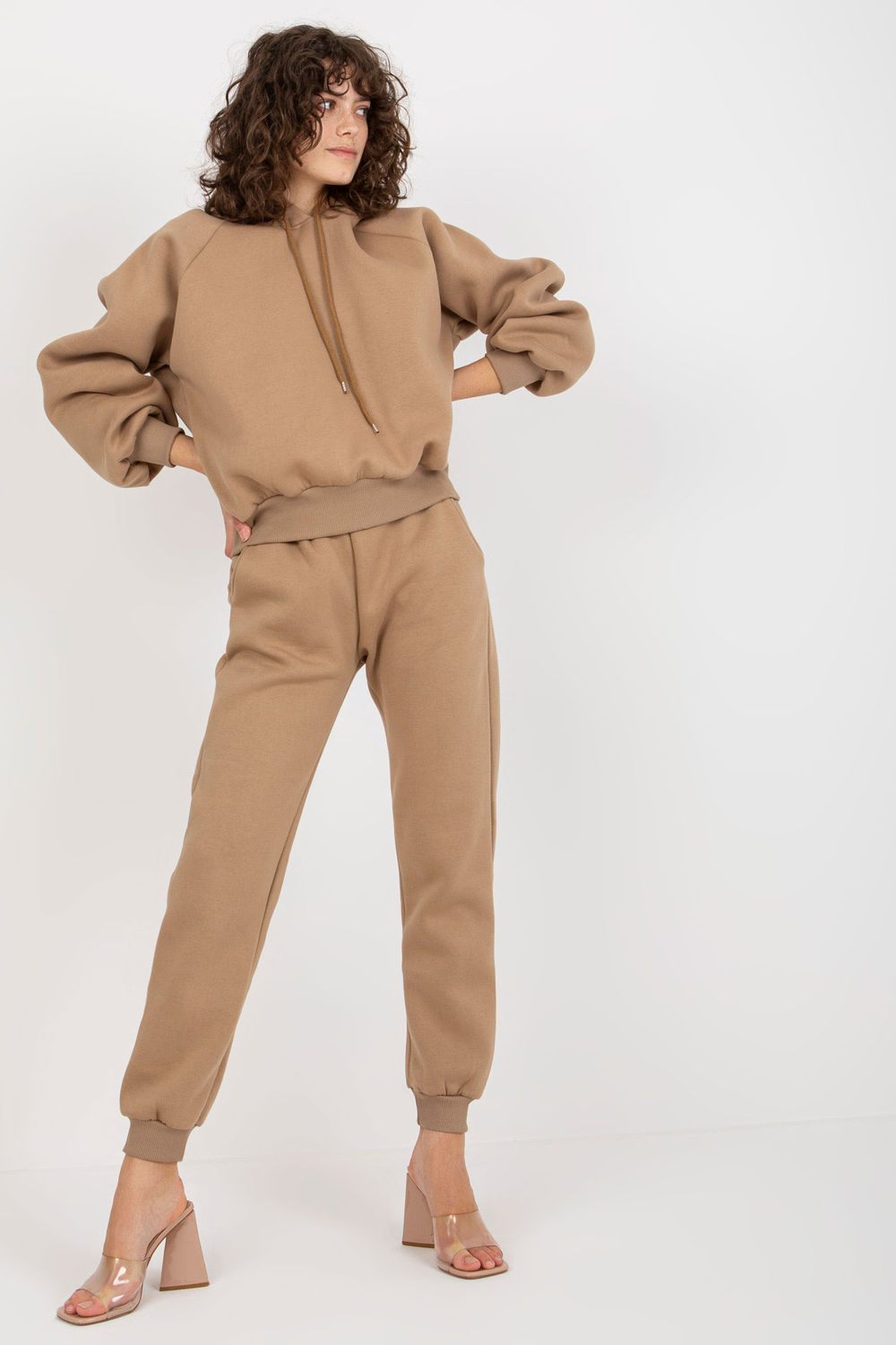 Spodnie Komplet Model EM-KMPL-659.32 Dark Beige - Ex Moda177011 - Beżowy