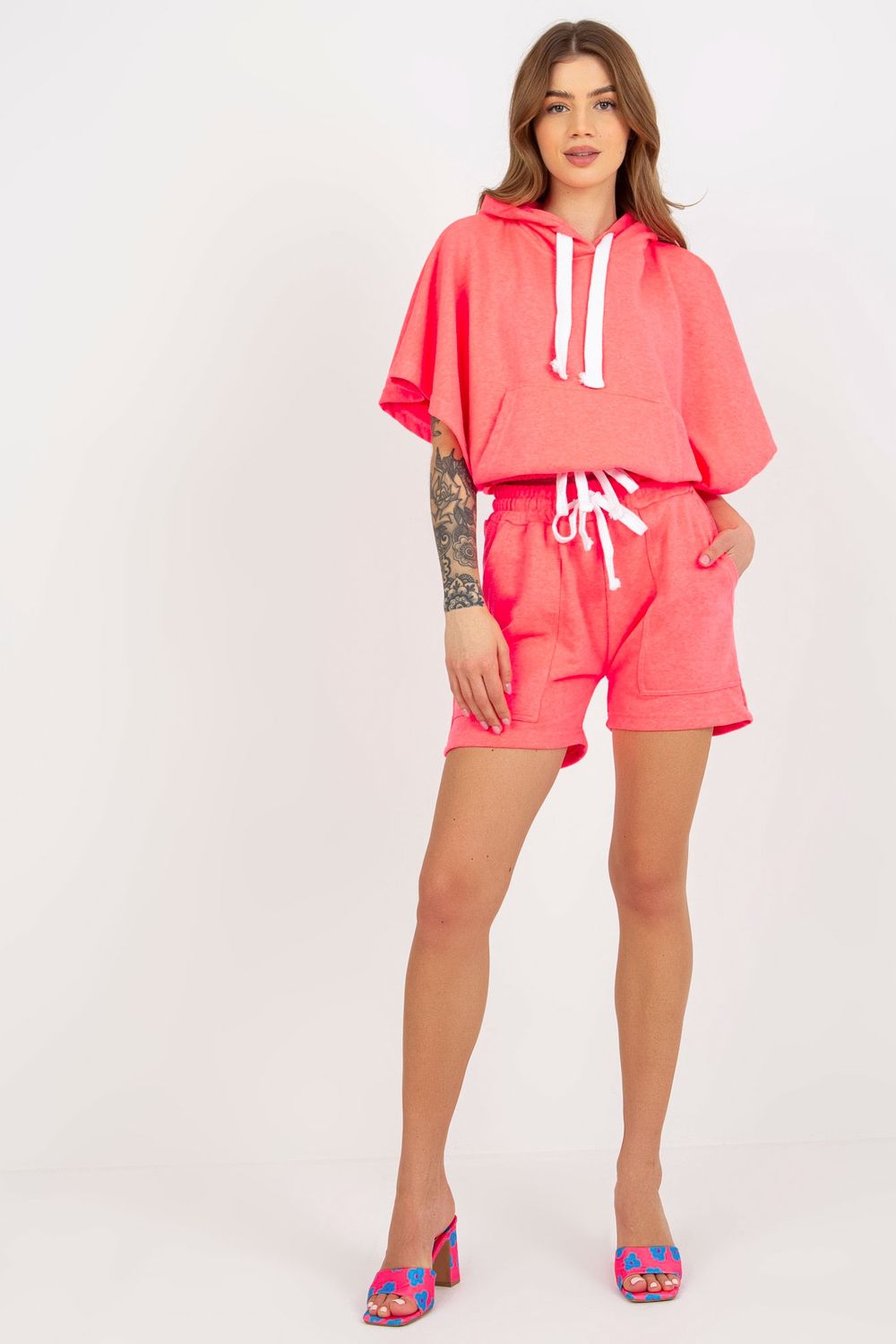 Spodnie Komplet Model EM-KMPL-744.88P Fluo Pink - Ex Moda177026 - Różowy - obrazek 2