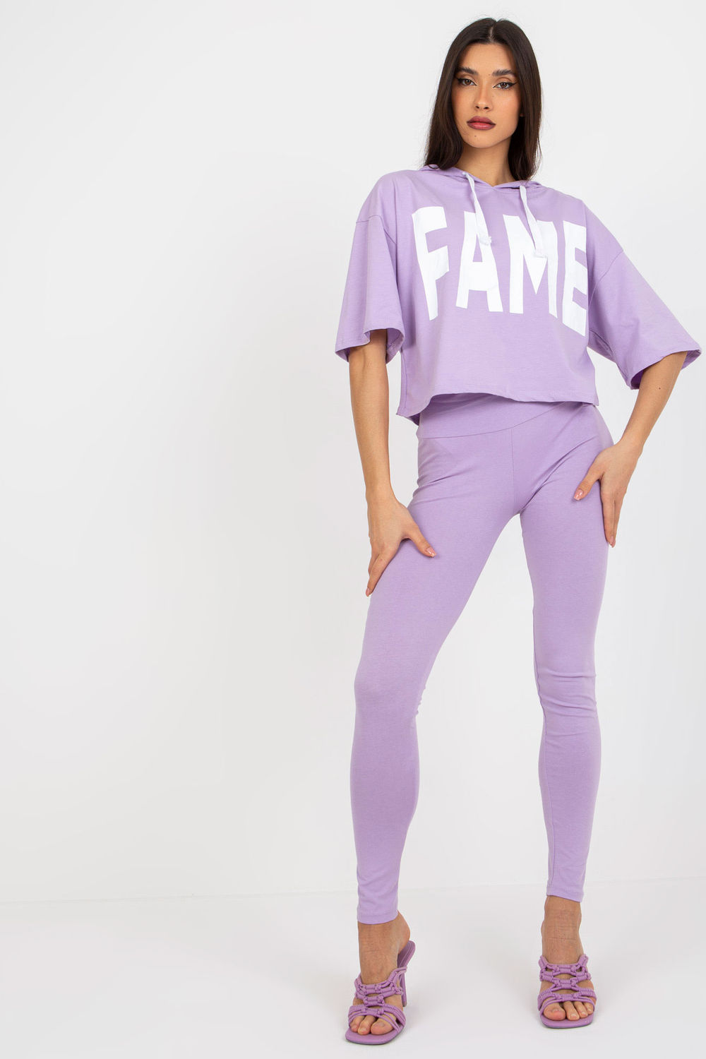 Spodnie Komplet Model EM-KMPL-735.10 Light Violet - Ex Moda177042 - Fioletowy