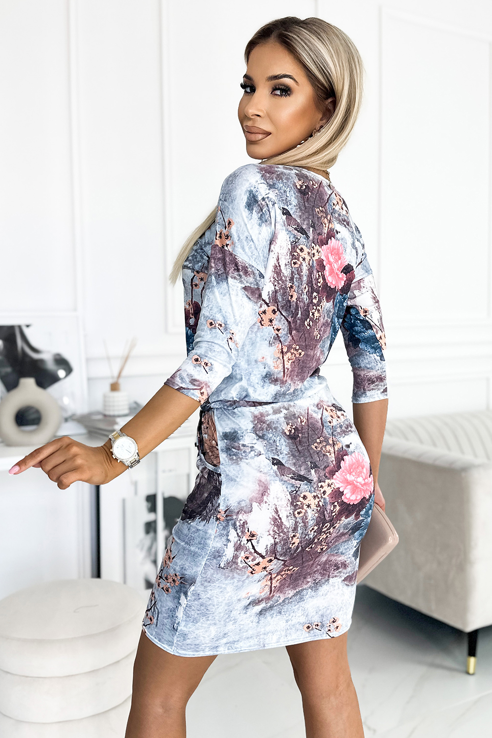 Sukienka Model 13-155 Flowers - Numoco177061 - Wielokolorowy - obrazek 3