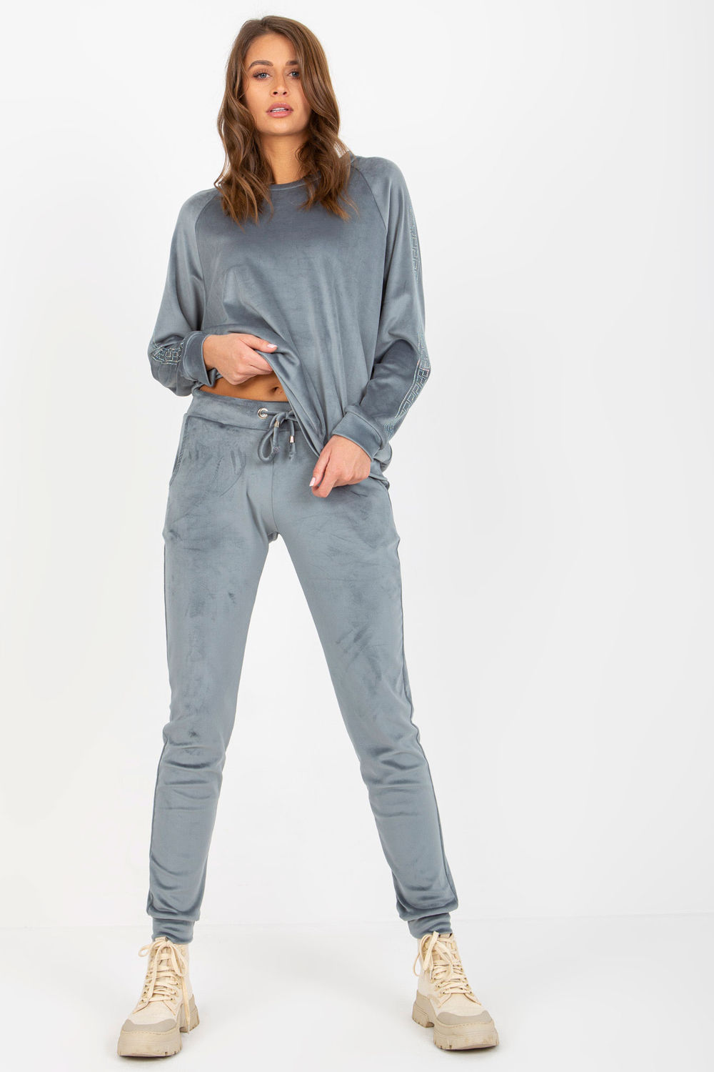 Spodnie Komplet Model RV-KMPL-8436.40 Grey/Blue - Relevance177083 - Niebieski