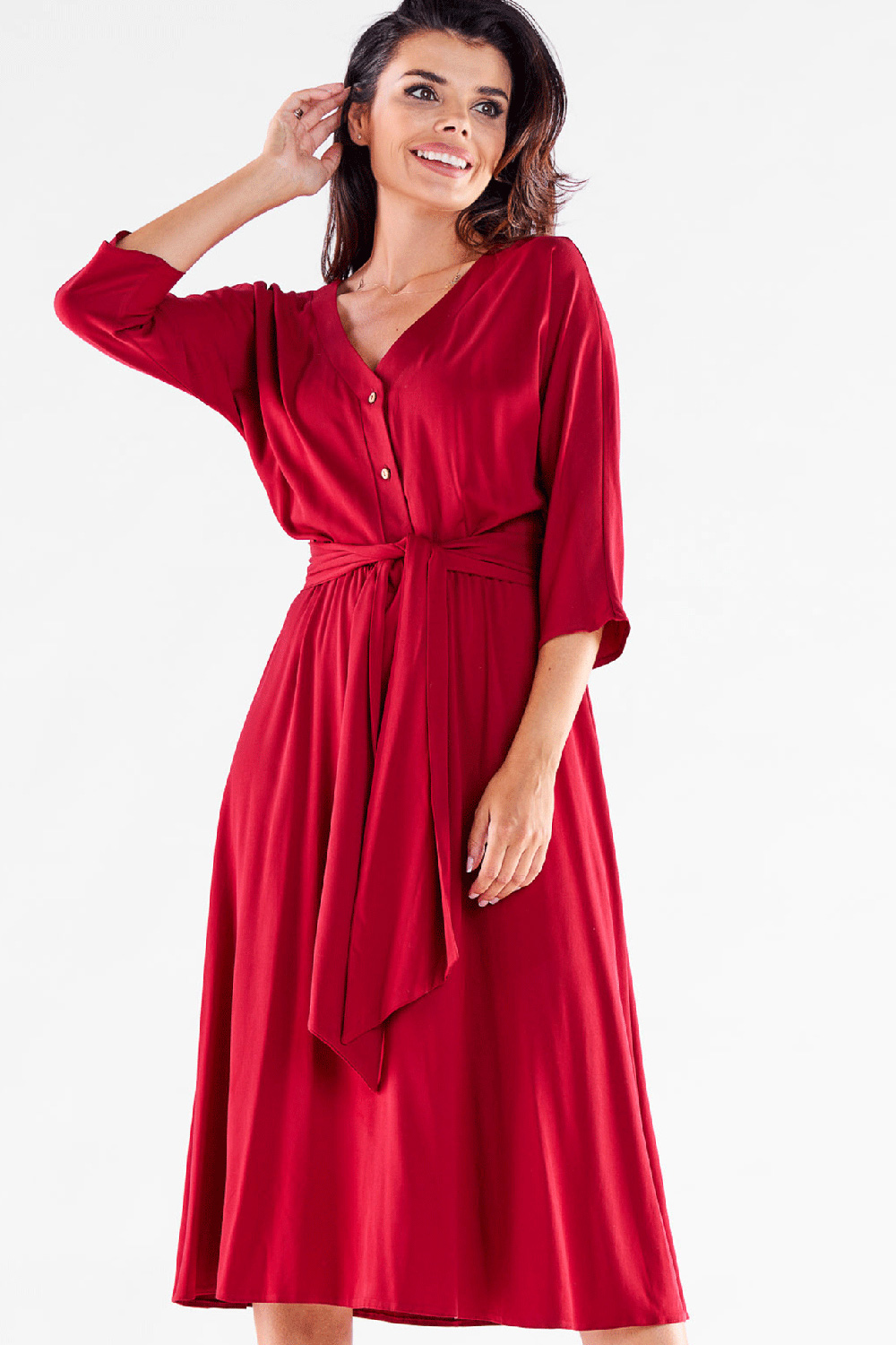 Sukienka Model A522 Claret - awama176877 - Czerwony