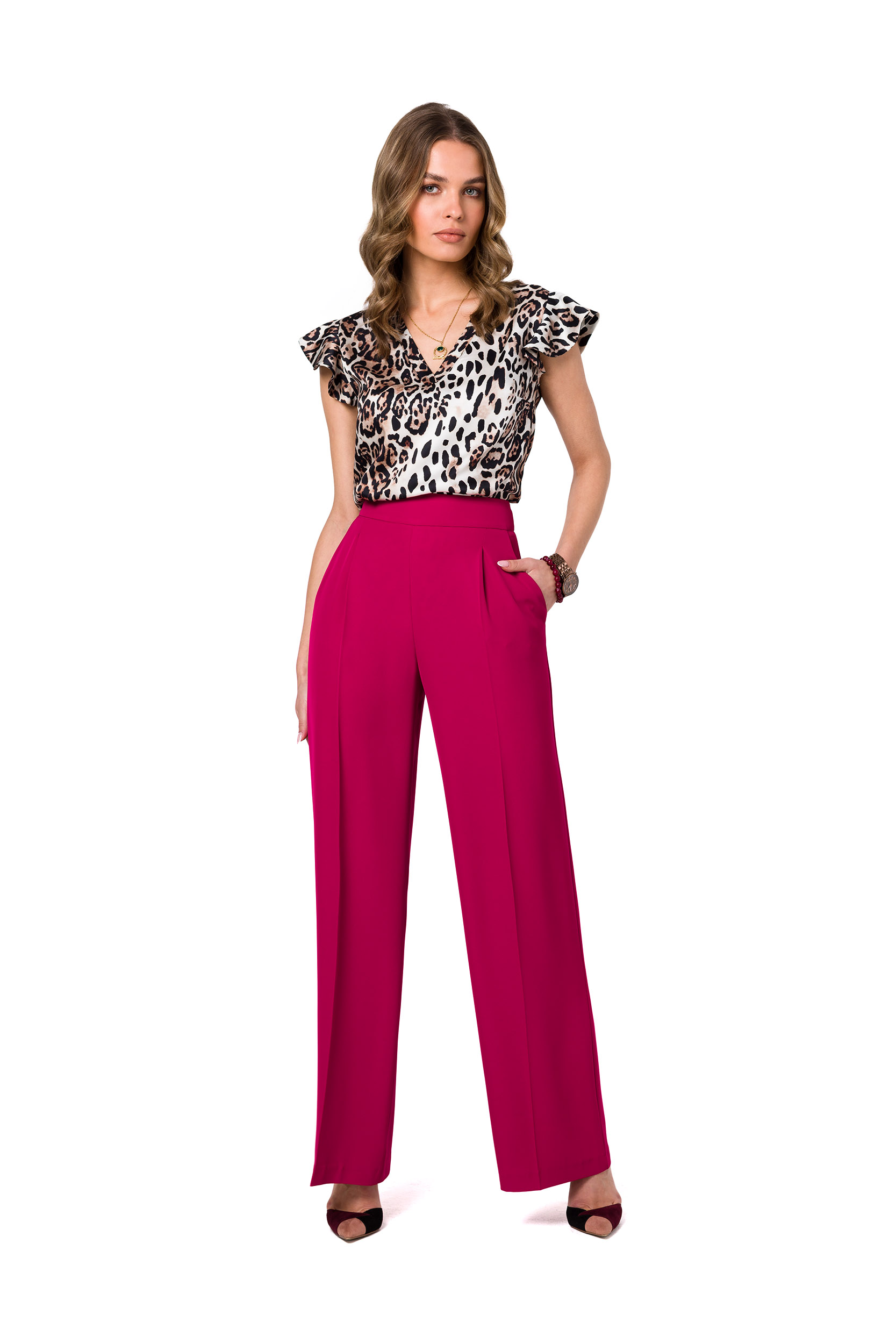 Spodnie Damskie Model S331 Śliwka - Stylove177224 - Fioletowy