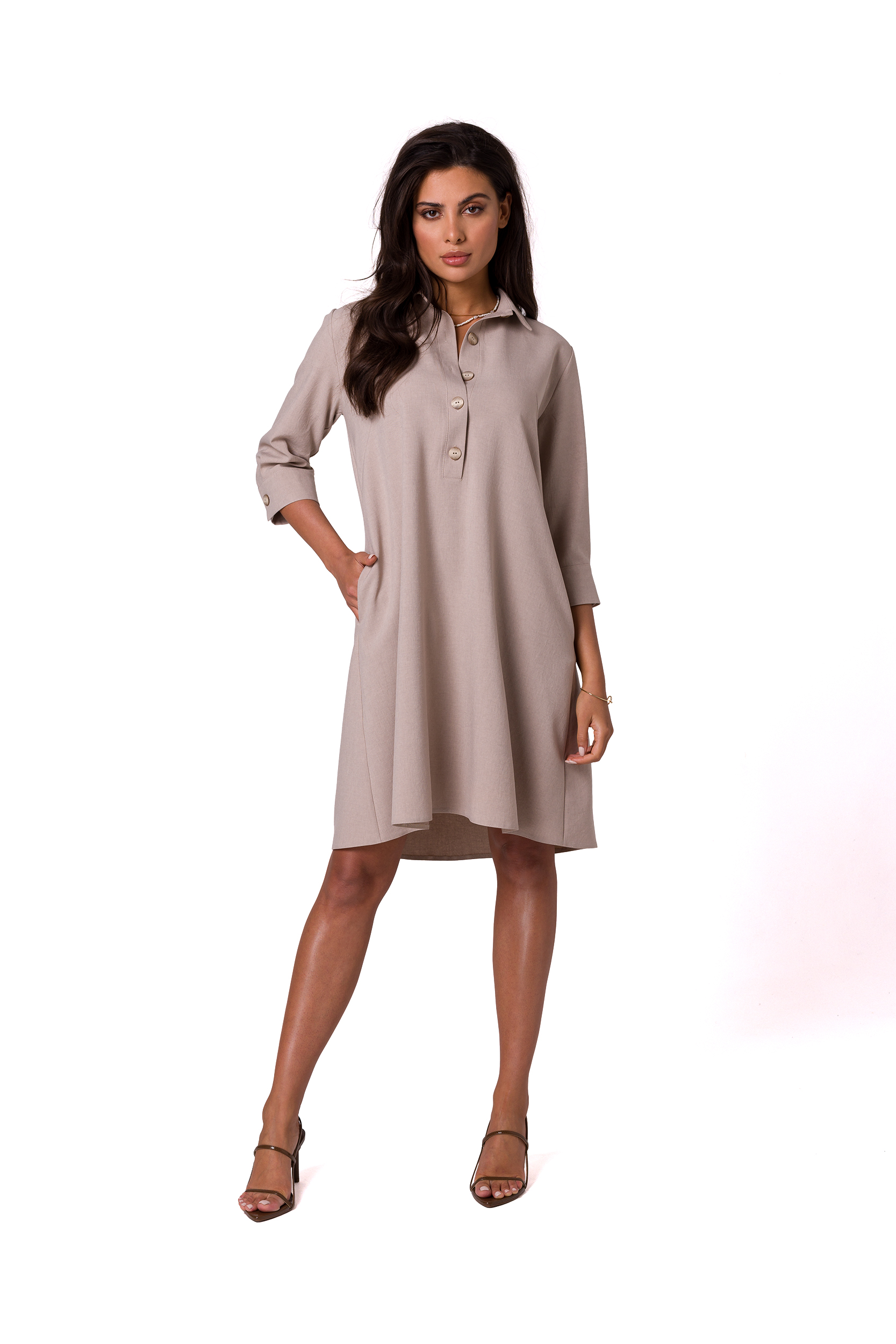 Sukienka Model B257 Beige - BeWear177969 - Beżowy