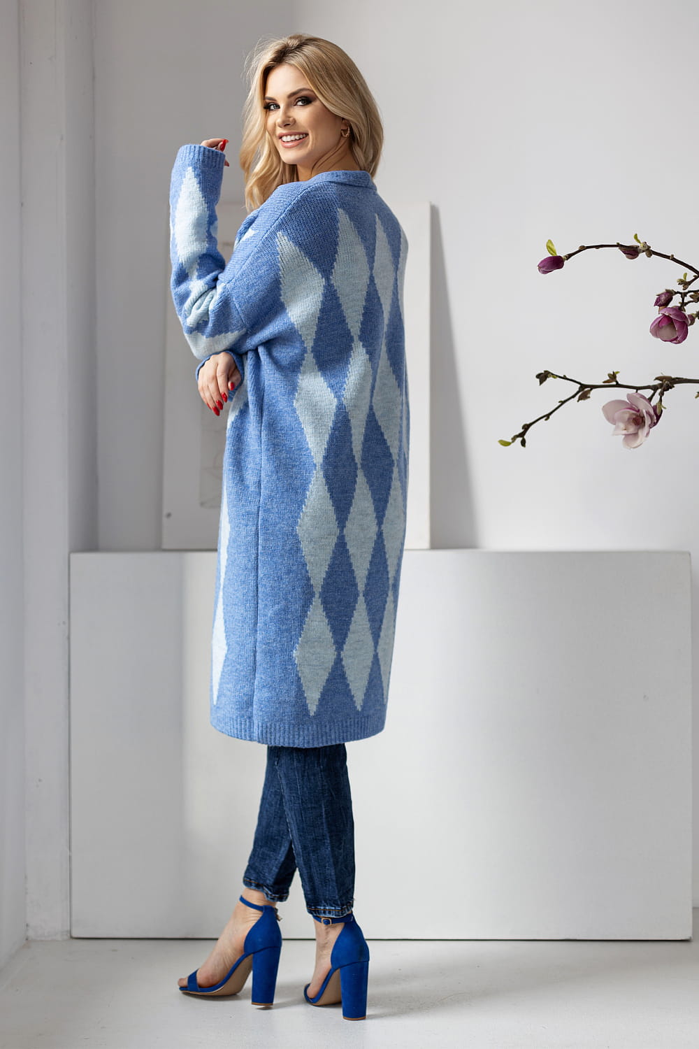Sweter Kardigan Model 30092 Blue - PeeKaBoo178643 - Wielokolorowy - obrazek 3