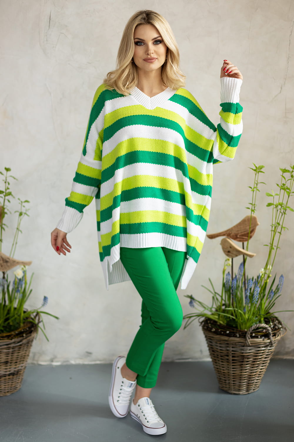 Sweter Damski Model 30091 Ecru - PeeKaBoo178647 - Wielokolorowy - obrazek 2