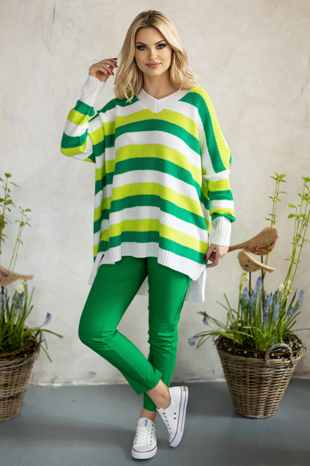 Sweter Damski Model 30091 Ecru - PeeKaBoo178647 - Wielokolorowy - obrazek 3