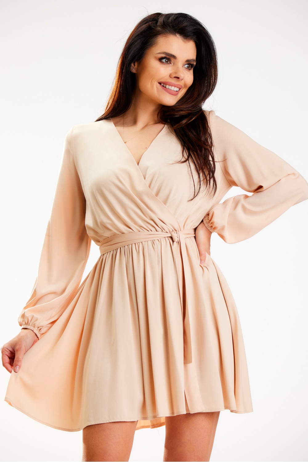 Sukienka Model A577 Beige - awama178663 - Beżowy