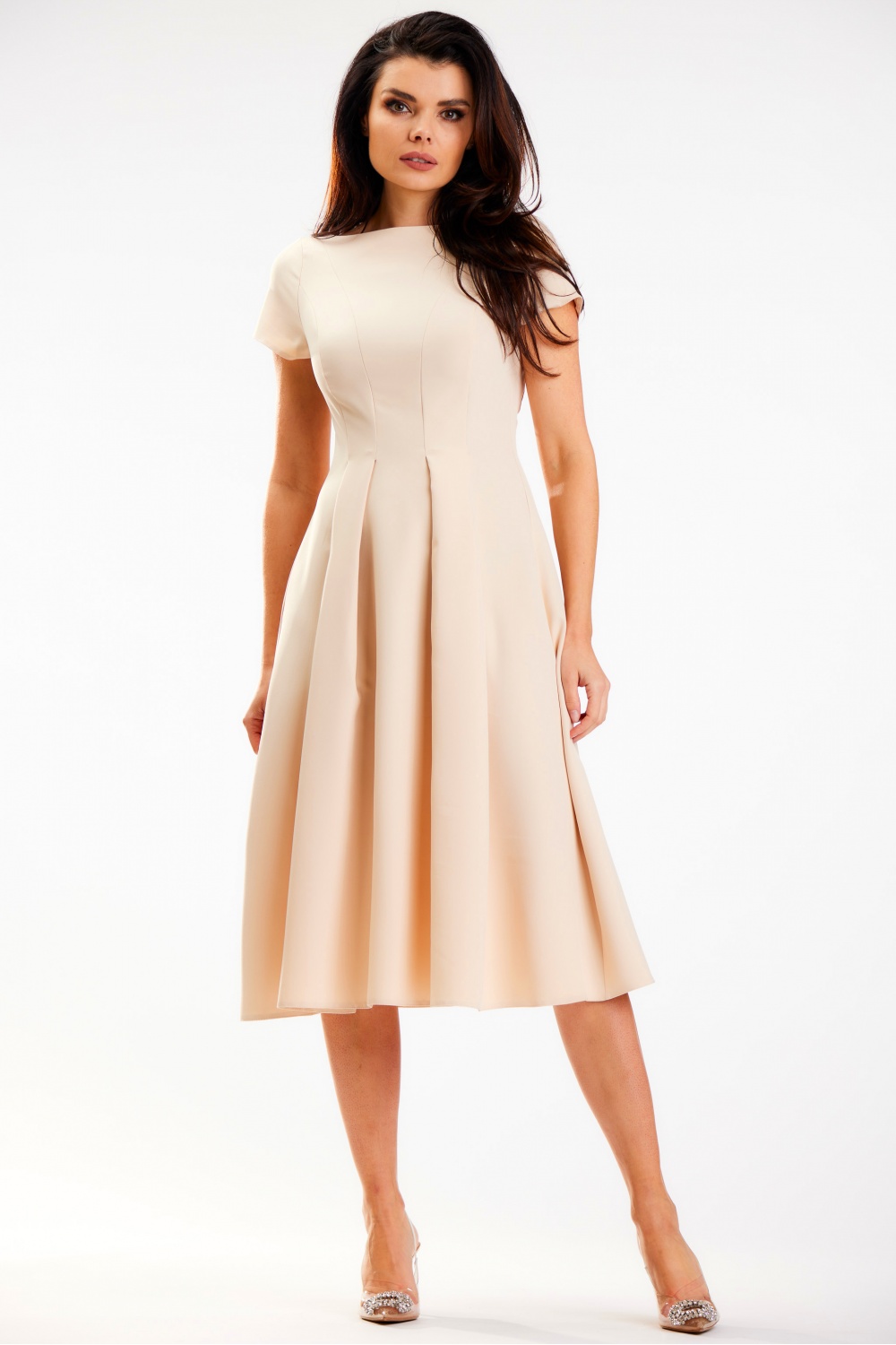 Sukienka Model A569 Beige - awama178677 - Beżowy - obrazek 4