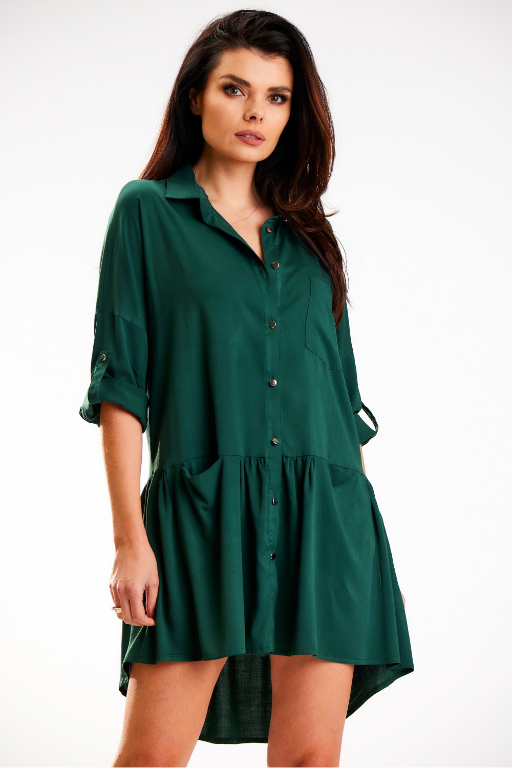 Sukienka Model A584 Bottle Green - awama179587 - Zielony