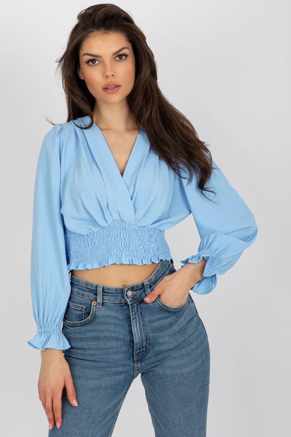 Bluzka Model DHJ-BZ-13866.92P Light Blue - Italy Moda179692 - Niebieski