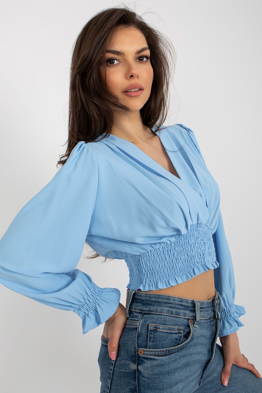 Bluzka Model DHJ-BZ-13866.92P Light Blue - Italy Moda179692 - Niebieski - obrazek 2