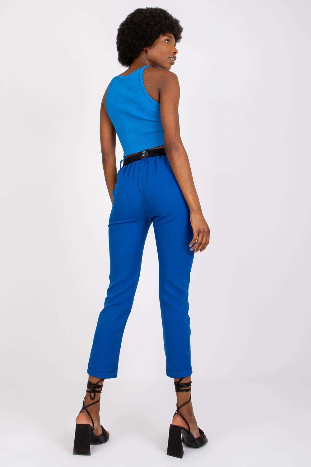 Spodnie Damskie Model DHJ-SP-13165.20 Dark Blue - Italy Moda179698 - Niebieski - obrazek 3