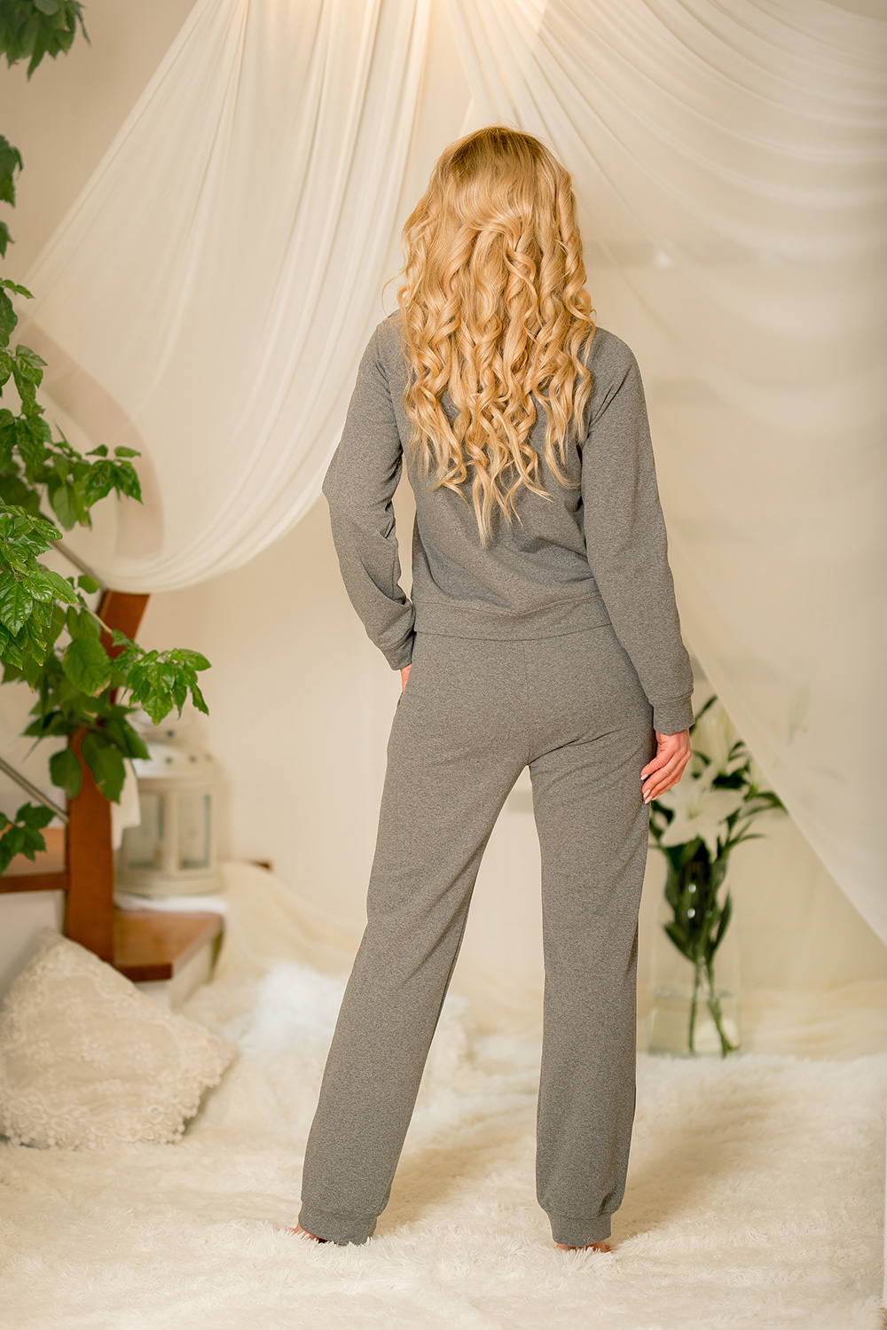 Spodnie Dresowe Model Maio bawełna Grey - Kalimo180085 - Szary - obrazek 3