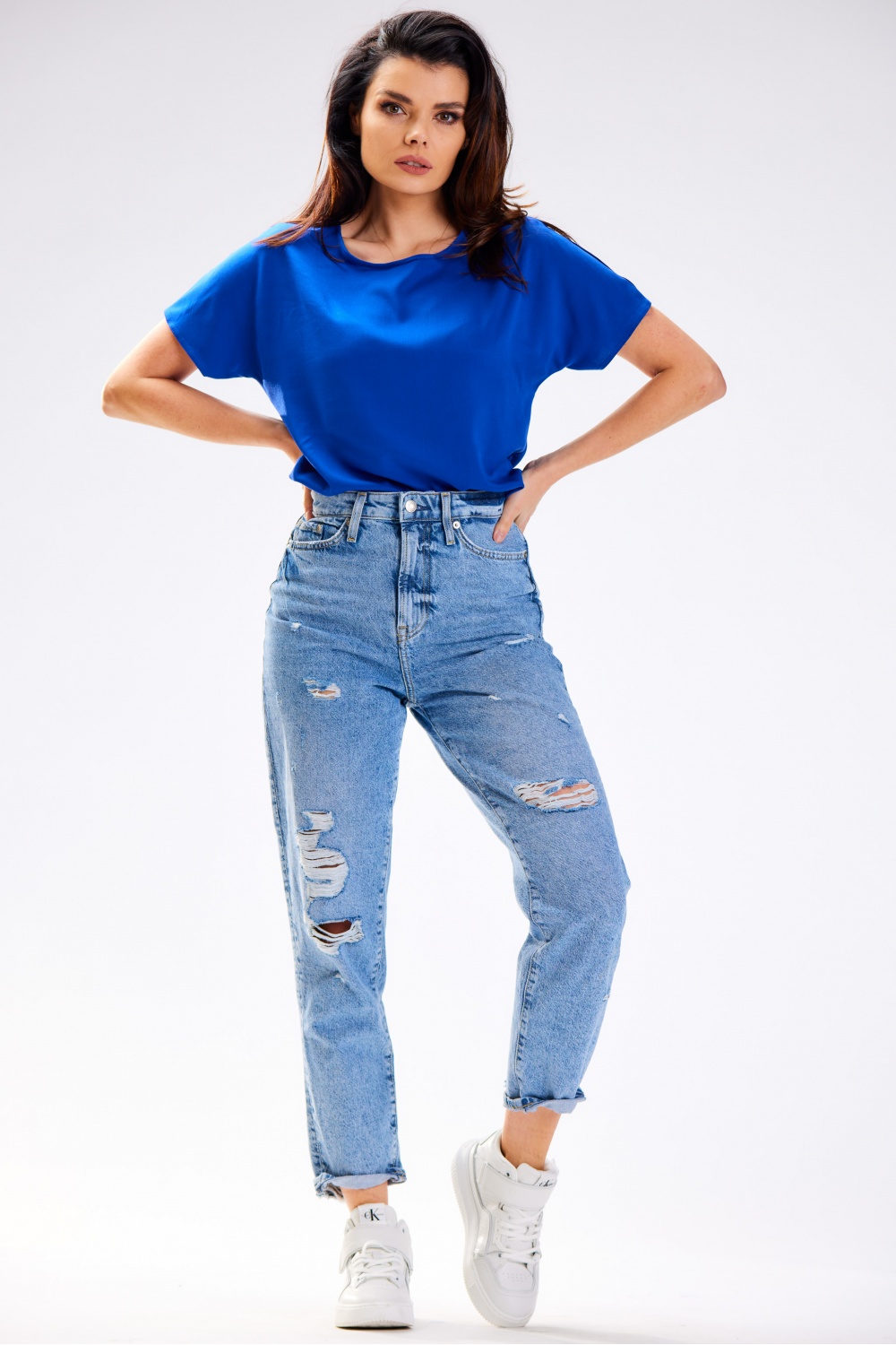 Bluzka Model A588 blue - awama181099 - Niebieski - obrazek 2