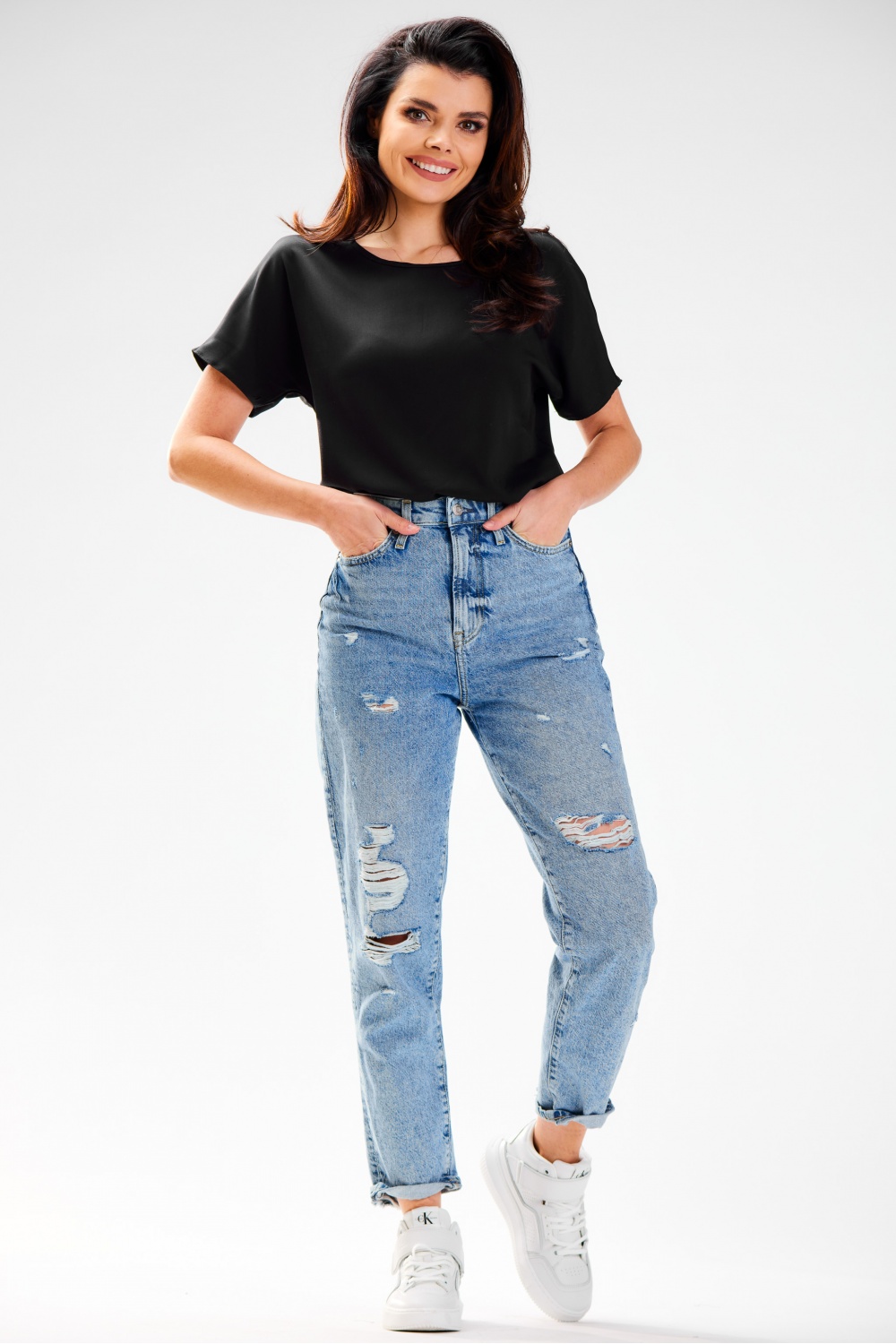 Bluzka Model A588 Black - awama181100 - Czarny - obrazek 2