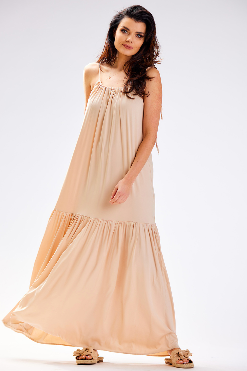 Sukienka Model A582 Beige - awama181108 - Beżowy