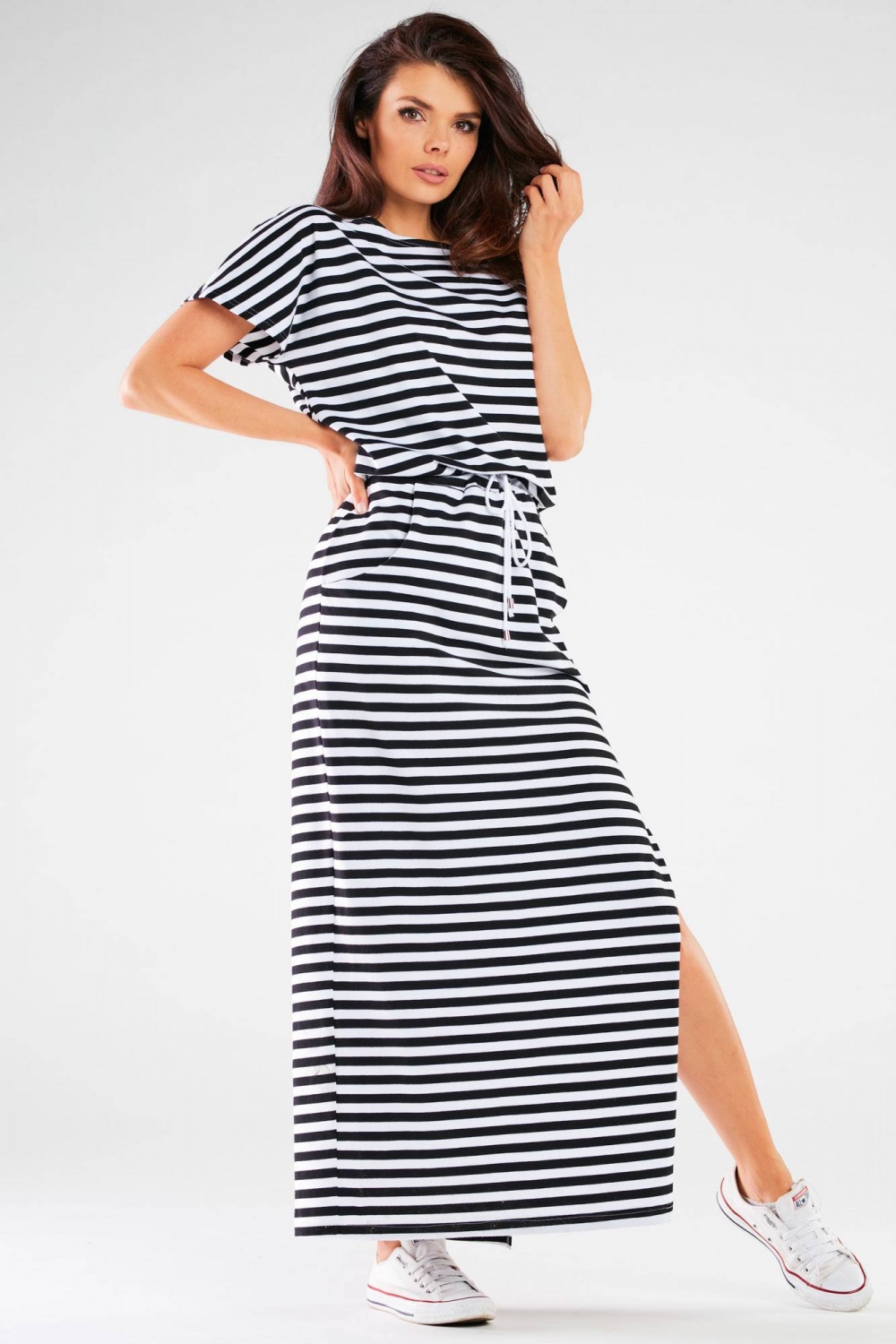 Sukienka Model M253 Black/Stripes - Infinite You181289 - Czarny