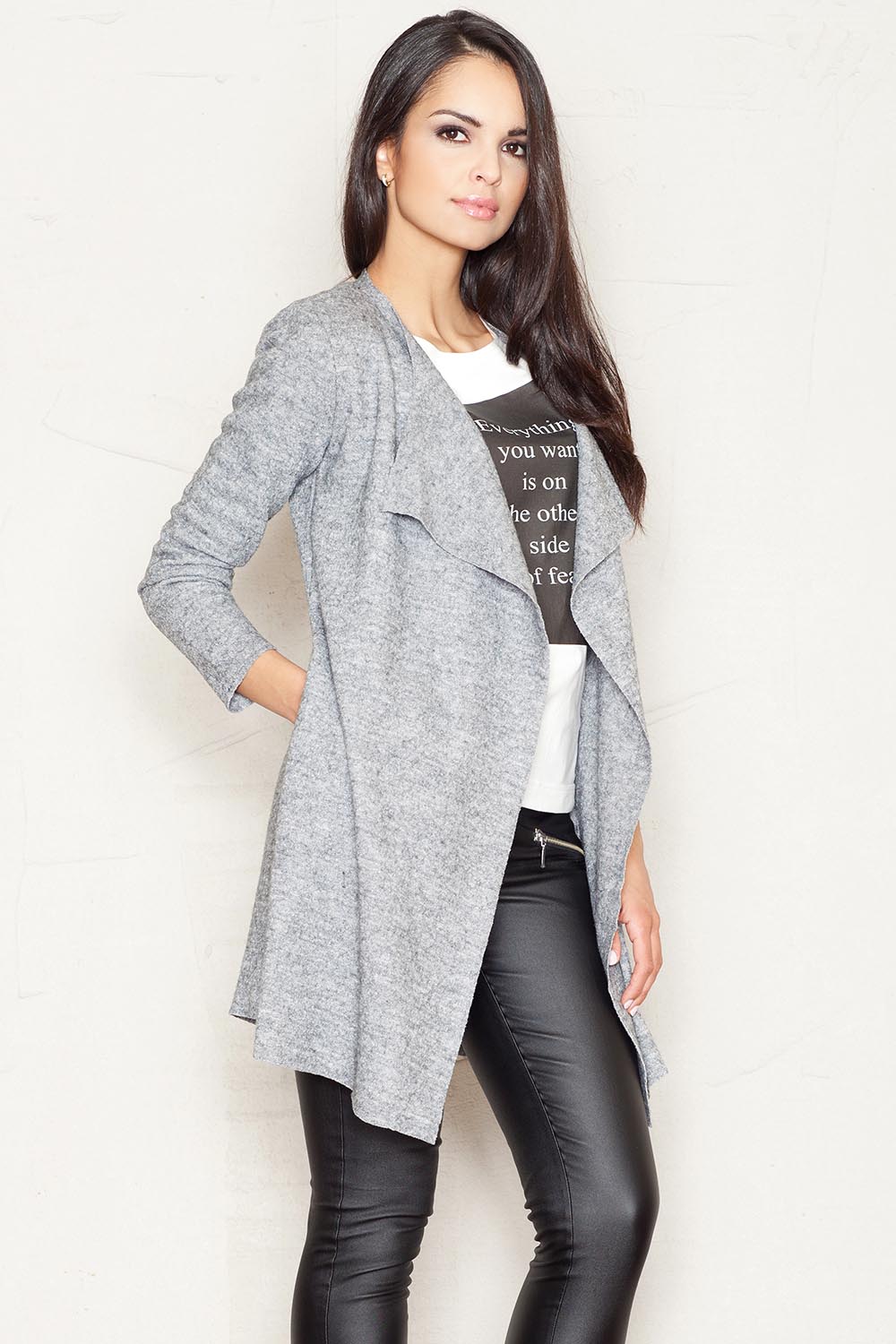 Bluza Damska Model 330 Grey - Figl43728 - Szary
