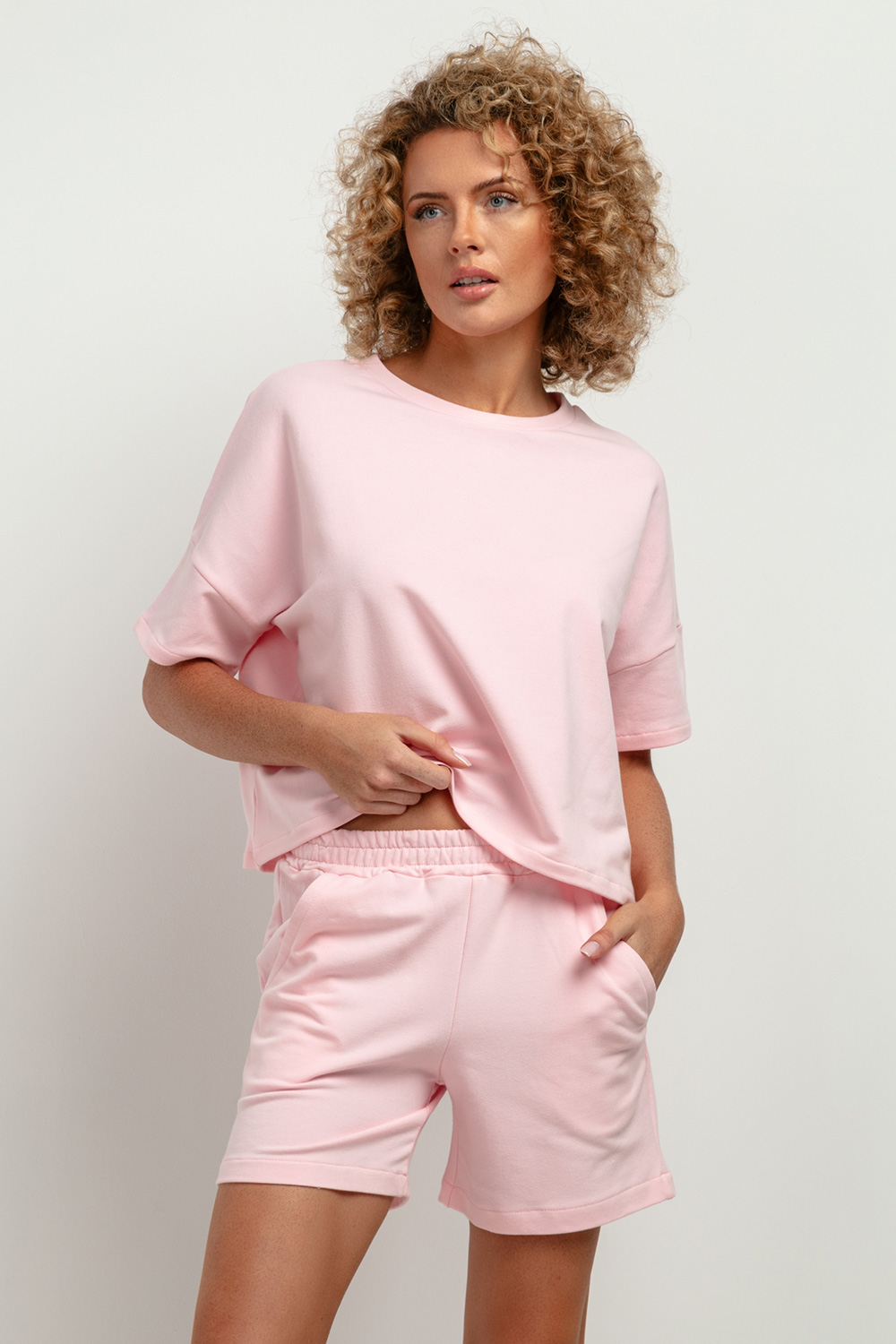 Bluzka Model T386/4 Light Pink - Tessita183173 - Różowy