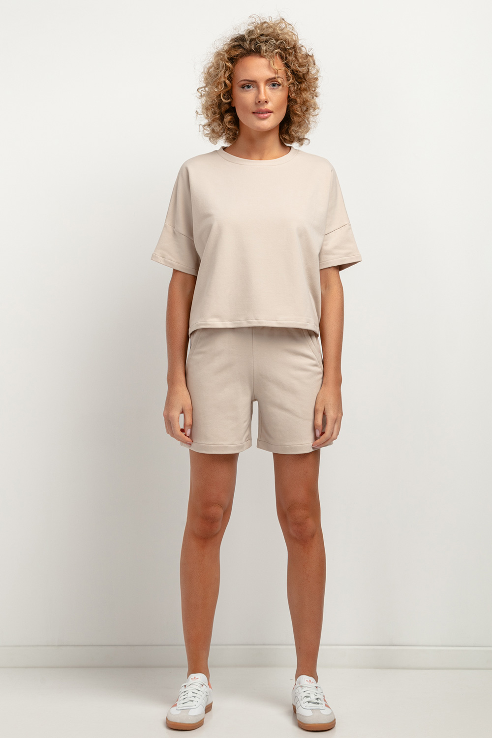 Szorty Damskie Model T385/3 Light Beige - Tessita183184 - Beżowy - obrazek 2