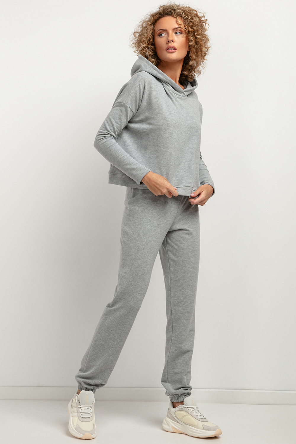 Bluza Damska Model T380/2 Light Grey - Tessita183239 - Szary