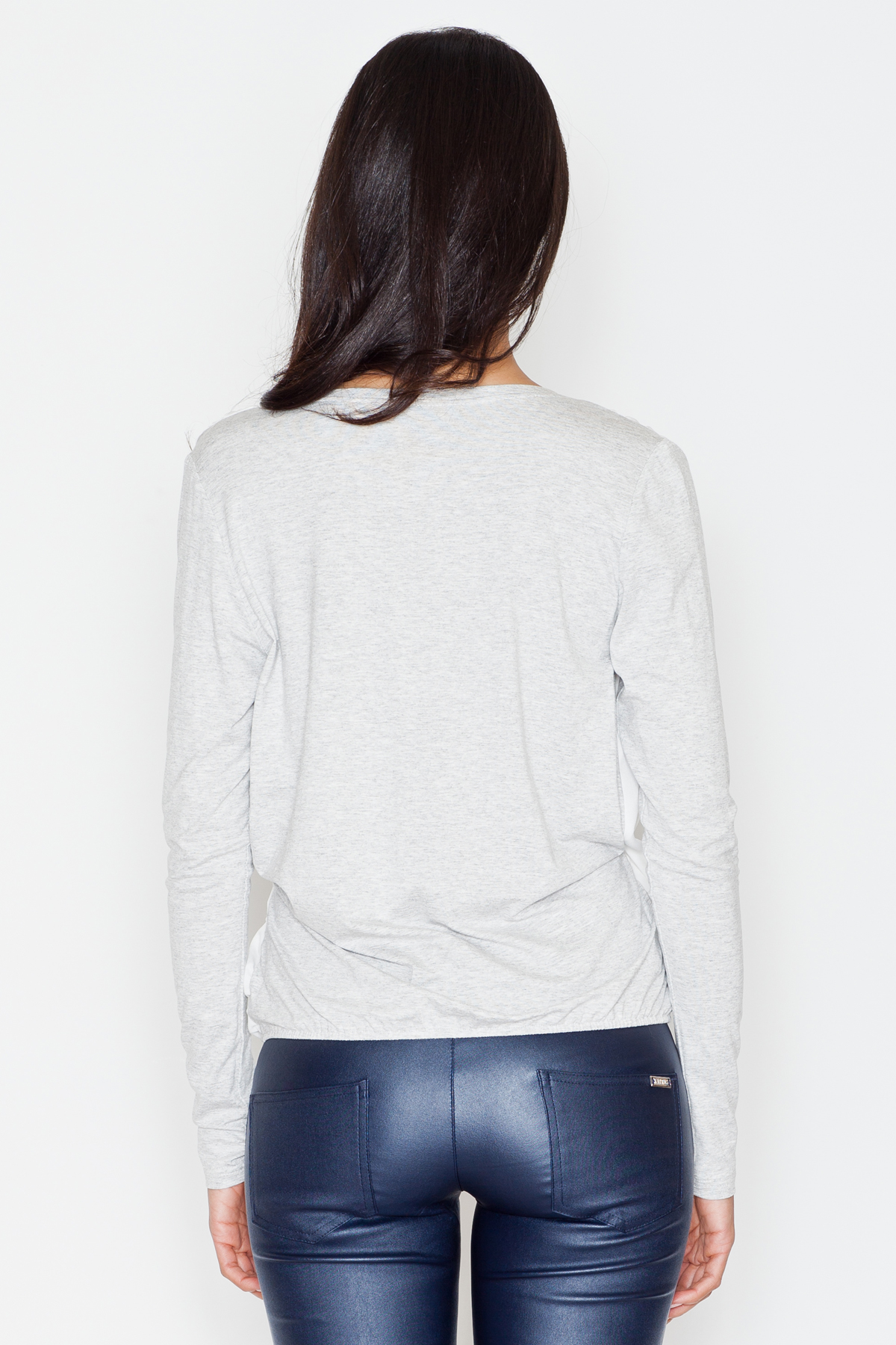 Bluzka Model 375 Light Grey - Figl43827 - Szary - obrazek 3