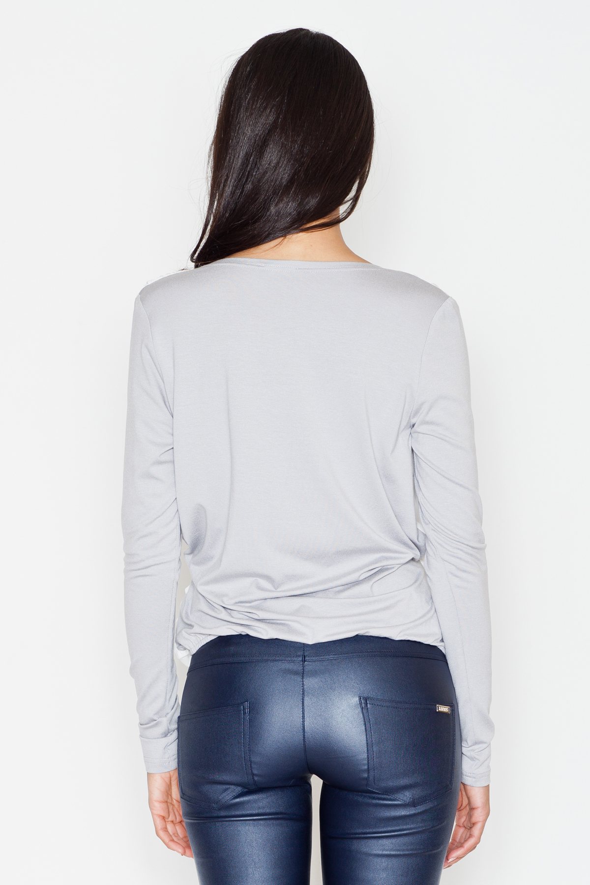 Bluzka Model 375 Dark Grey - Figl43829 - Szary - obrazek 3