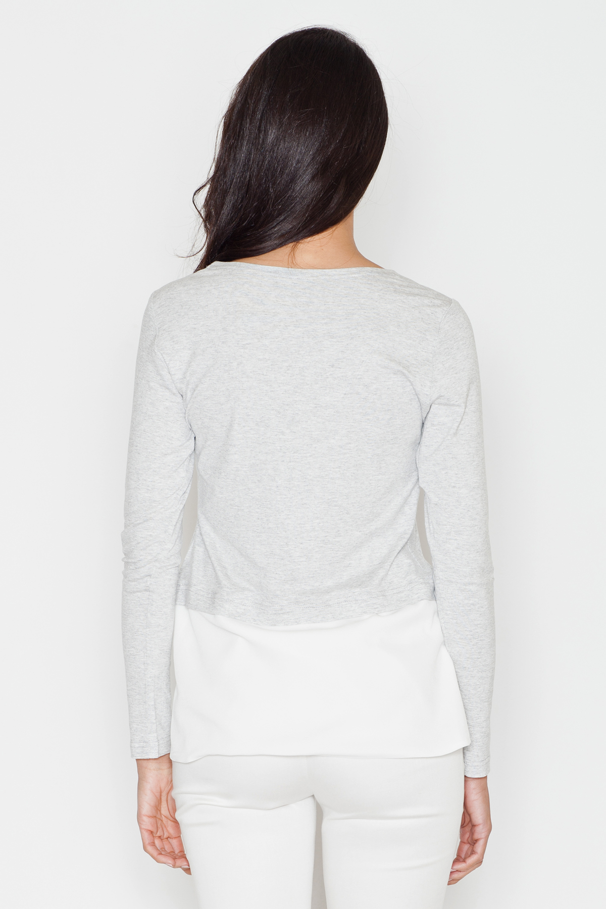 Bluzka Model 374 Light Grey - Figl43832 - Szary - obrazek 3