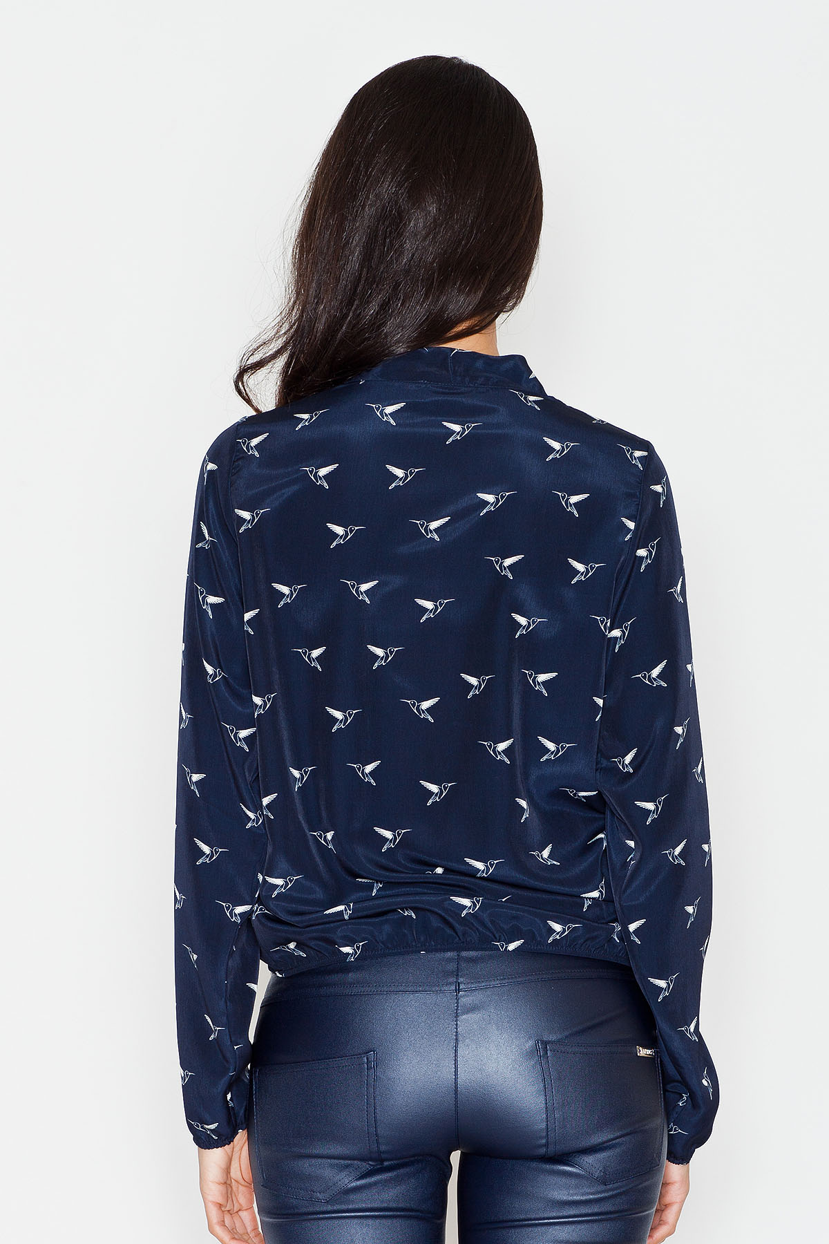 Bluzka Model 371 Navy - Figl43836 - Niebieski - obrazek 3