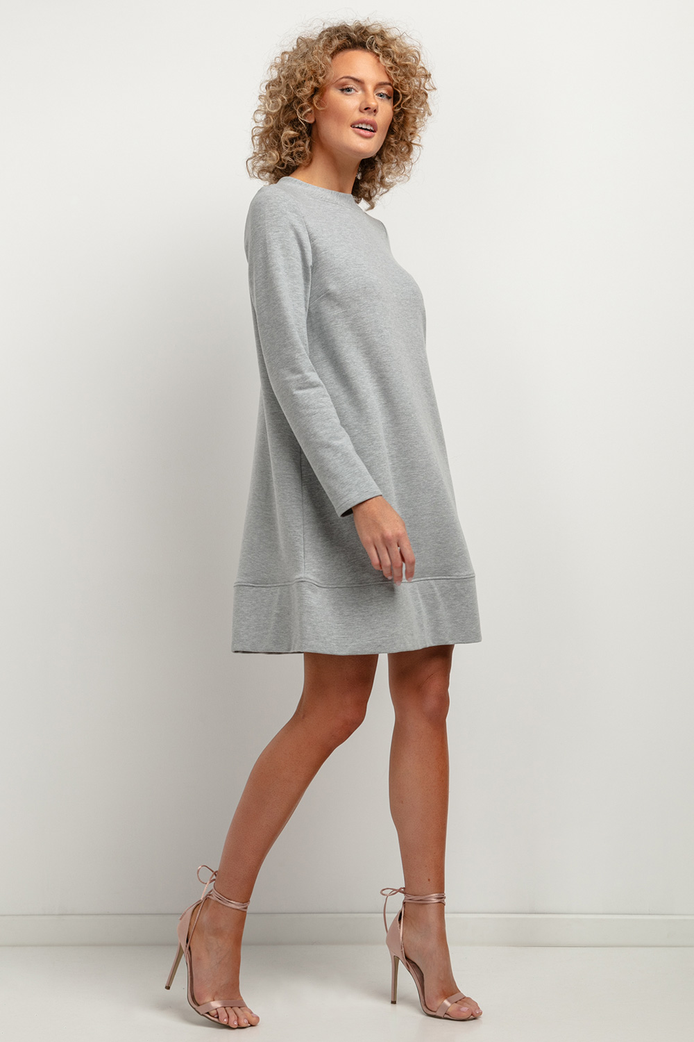Sukienka Model T378/2 Light Grey - Tessita184406 - Szary - obrazek 2
