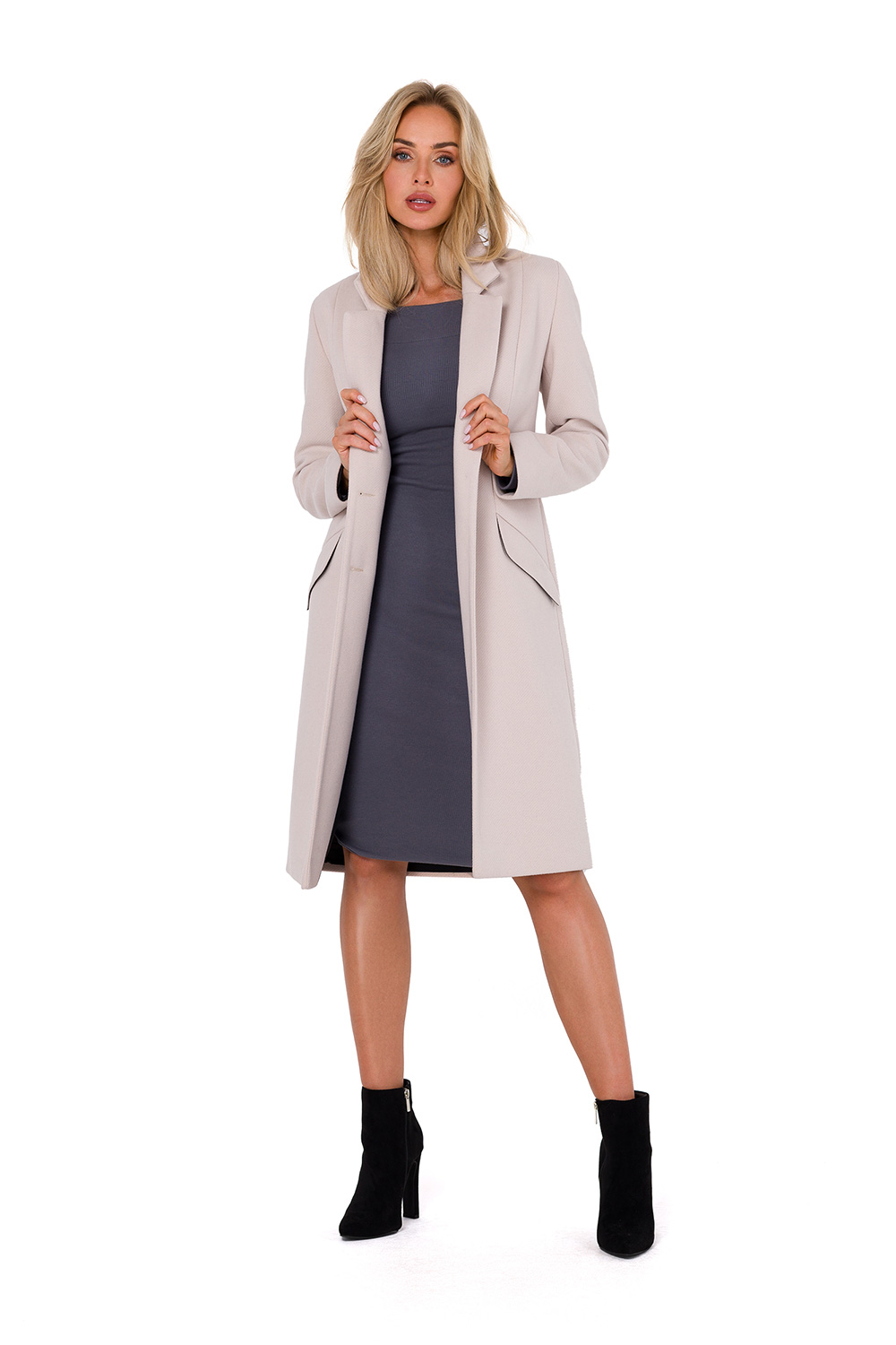 Płaszcz Damski Model MOE758 Beige - Moe184730 - Beżowy